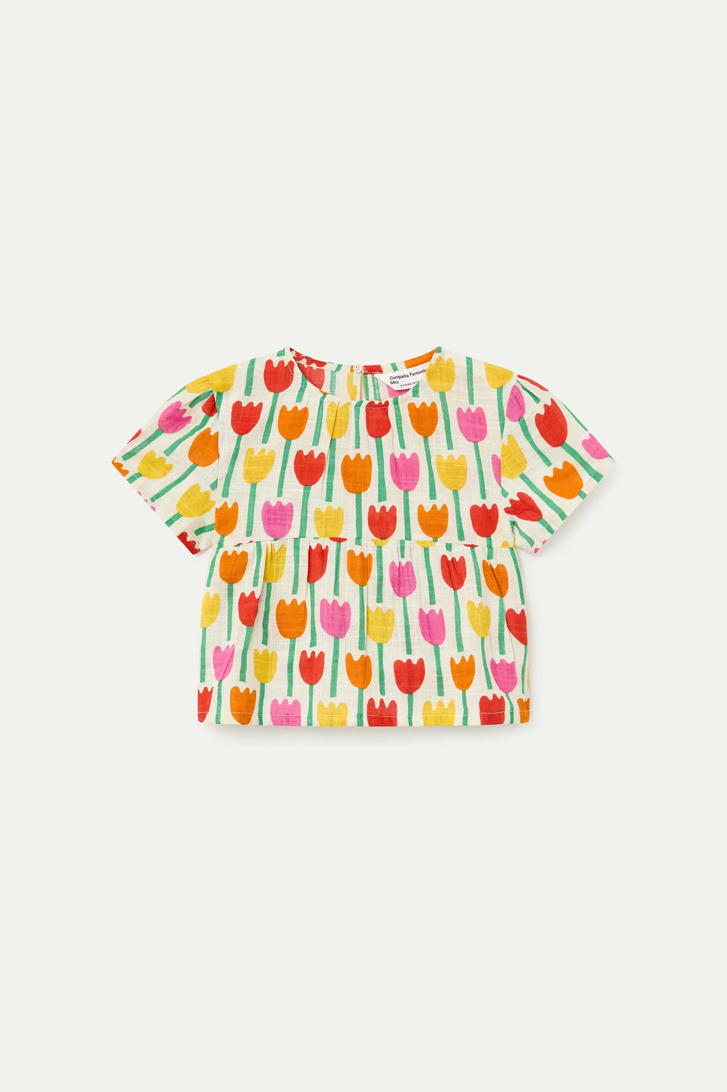 Tulip print girl's top