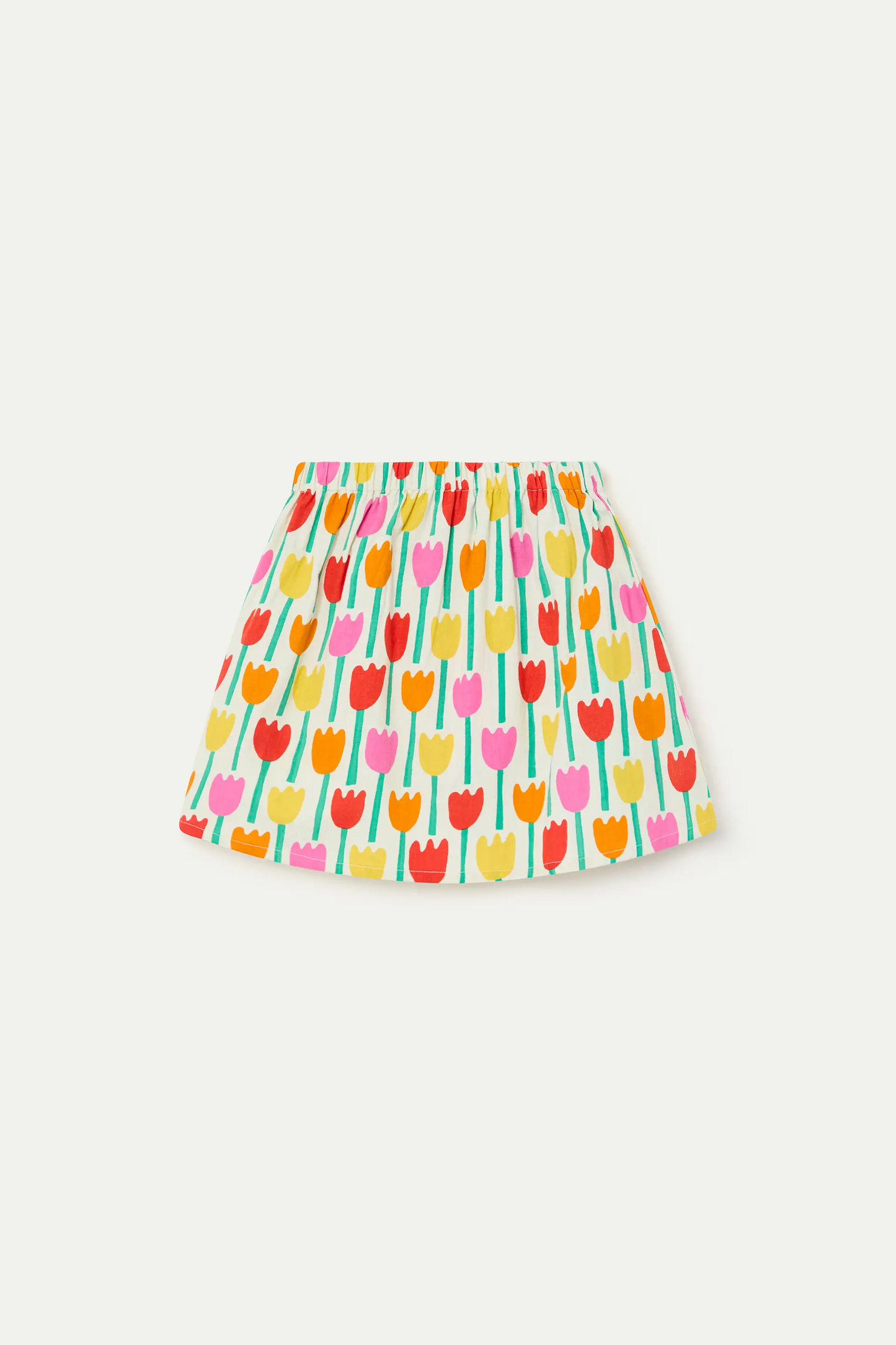 Girls' short skirt with tulip print
