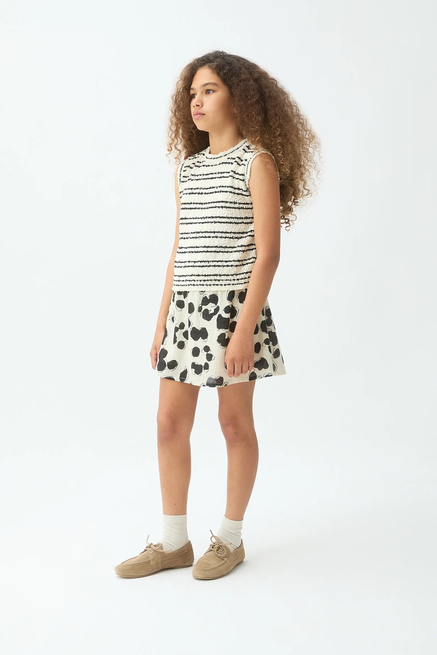 Gonna corta da bambina con stampa dalmata