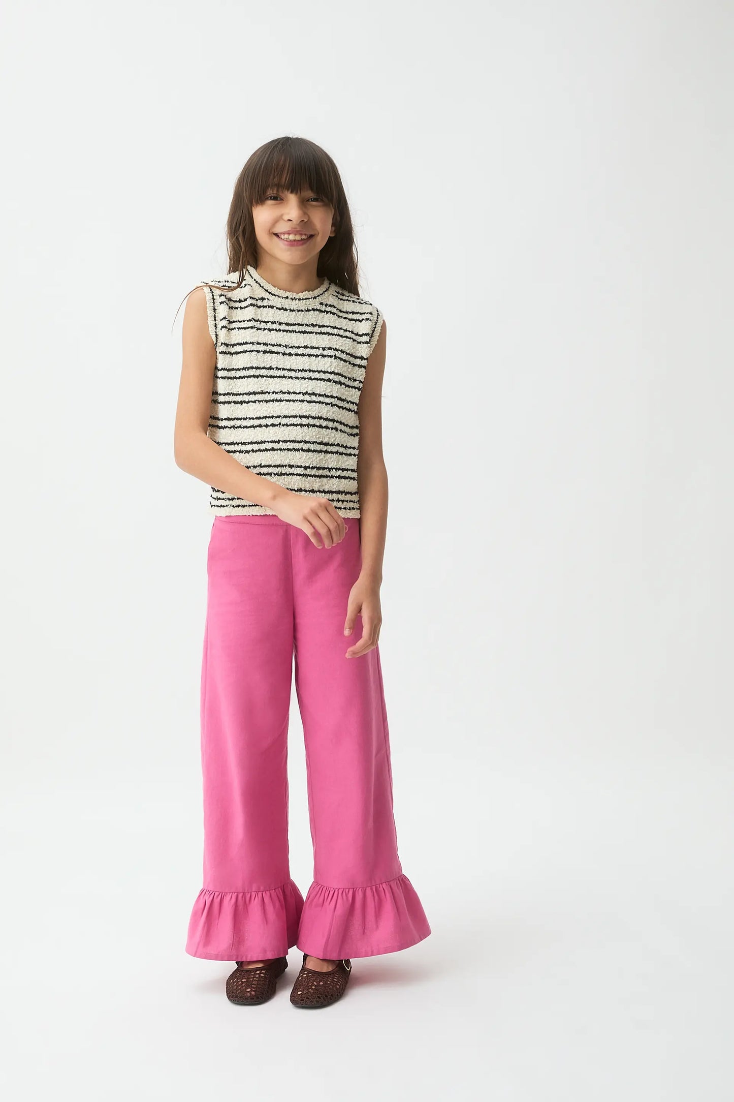 Pantalón de niña 100% algodón rosa