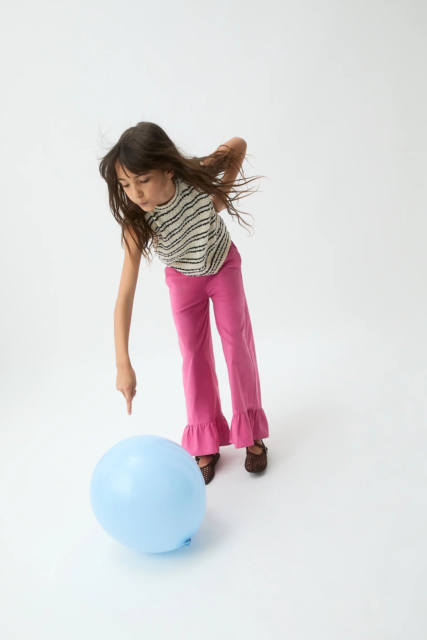 Pantalón de niña 100% algodón rosa