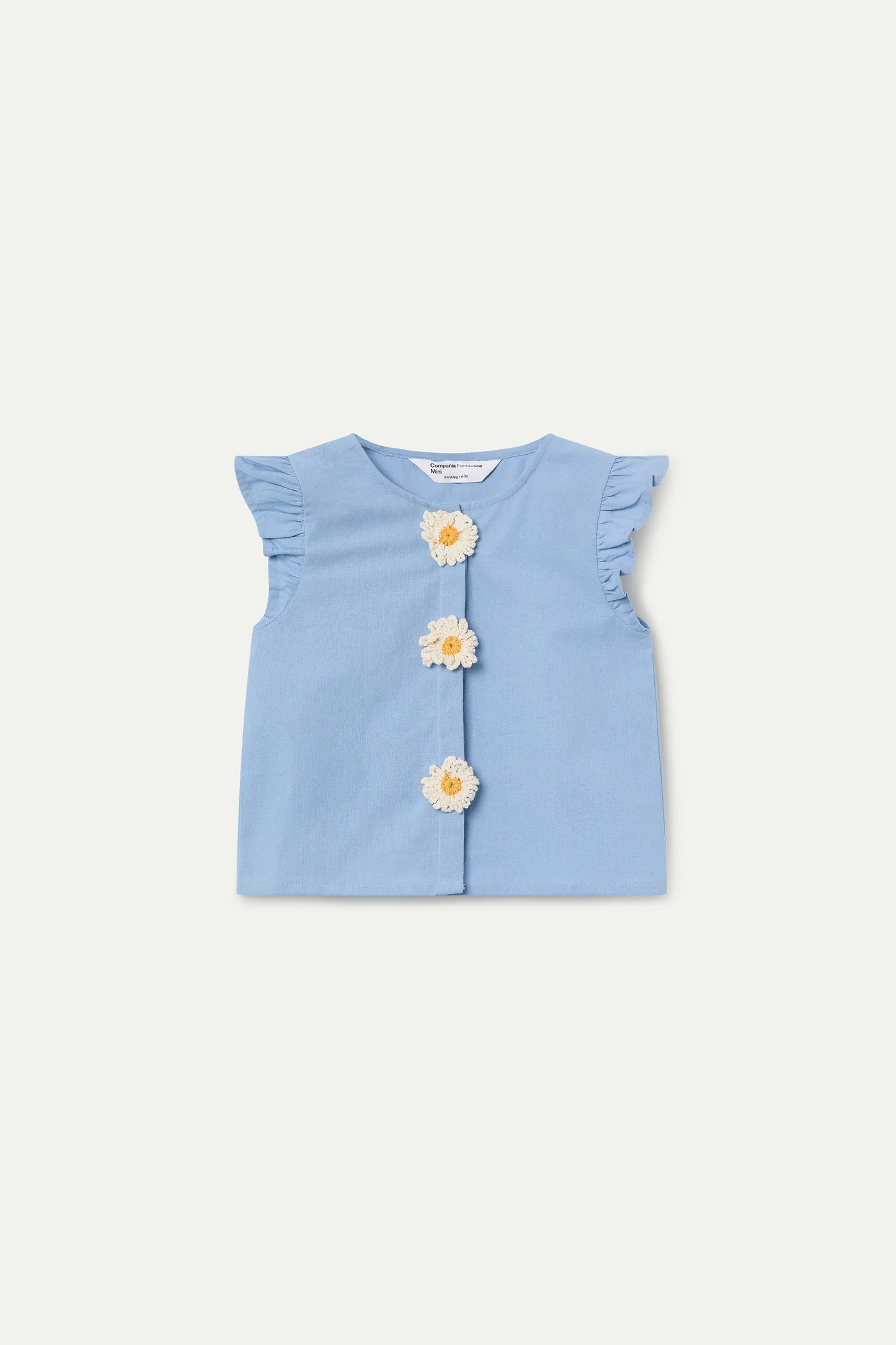 Girl's 100% cotton top with daisies