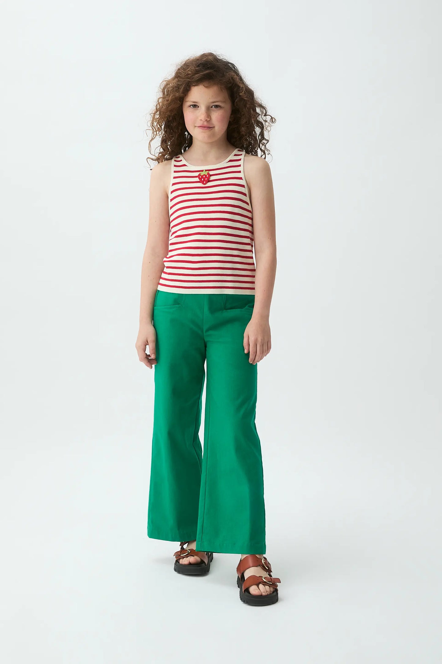 Pantalón de niña 100% algodón verde
