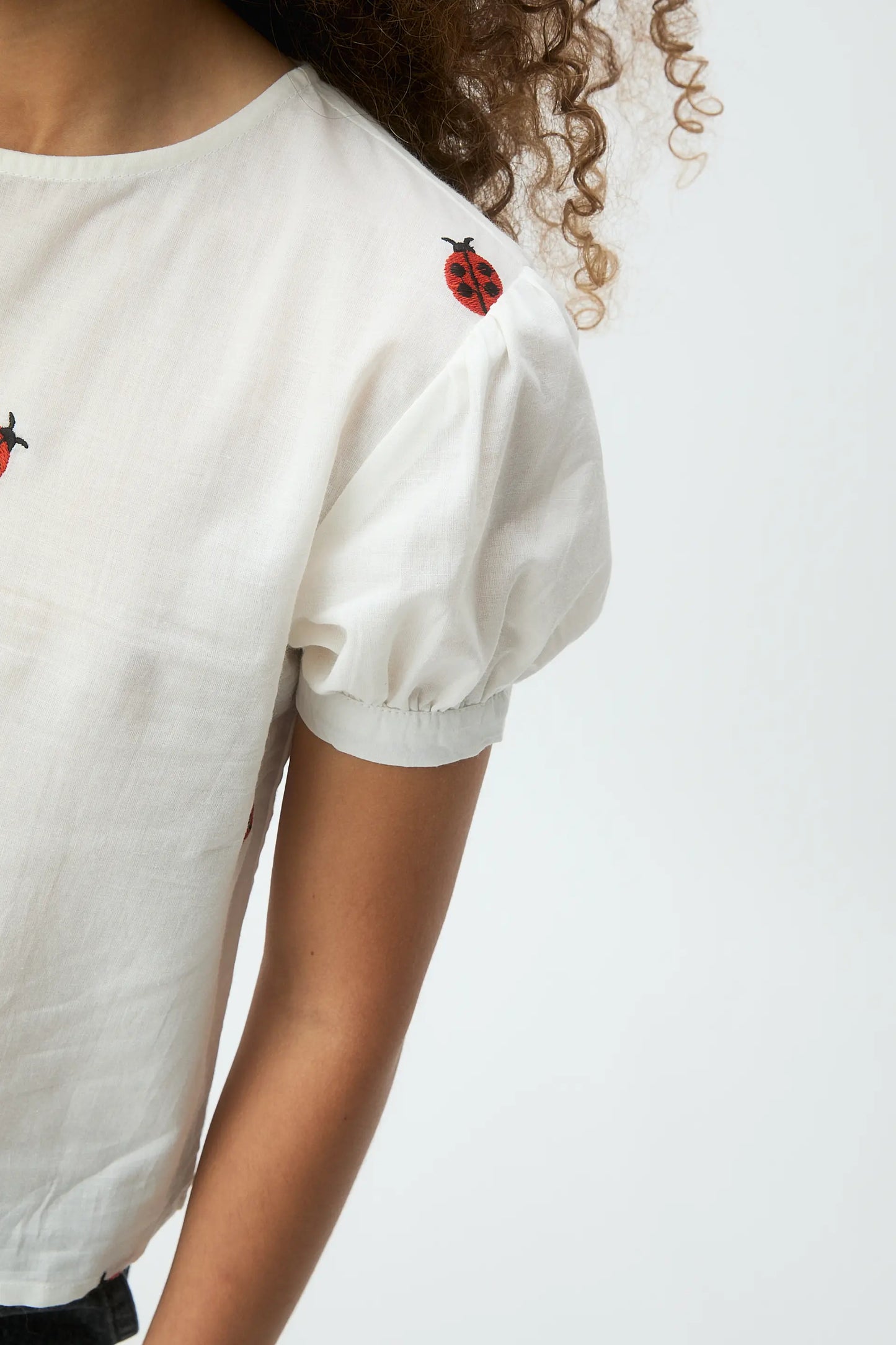 Top de niña 100% algodón con estampado Ladybugs