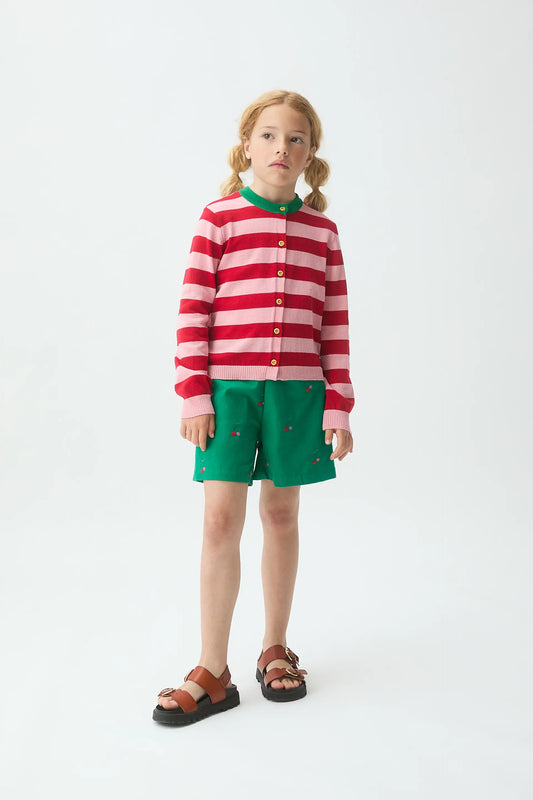 Shorts de niña 100% algodón con estampado Cherries