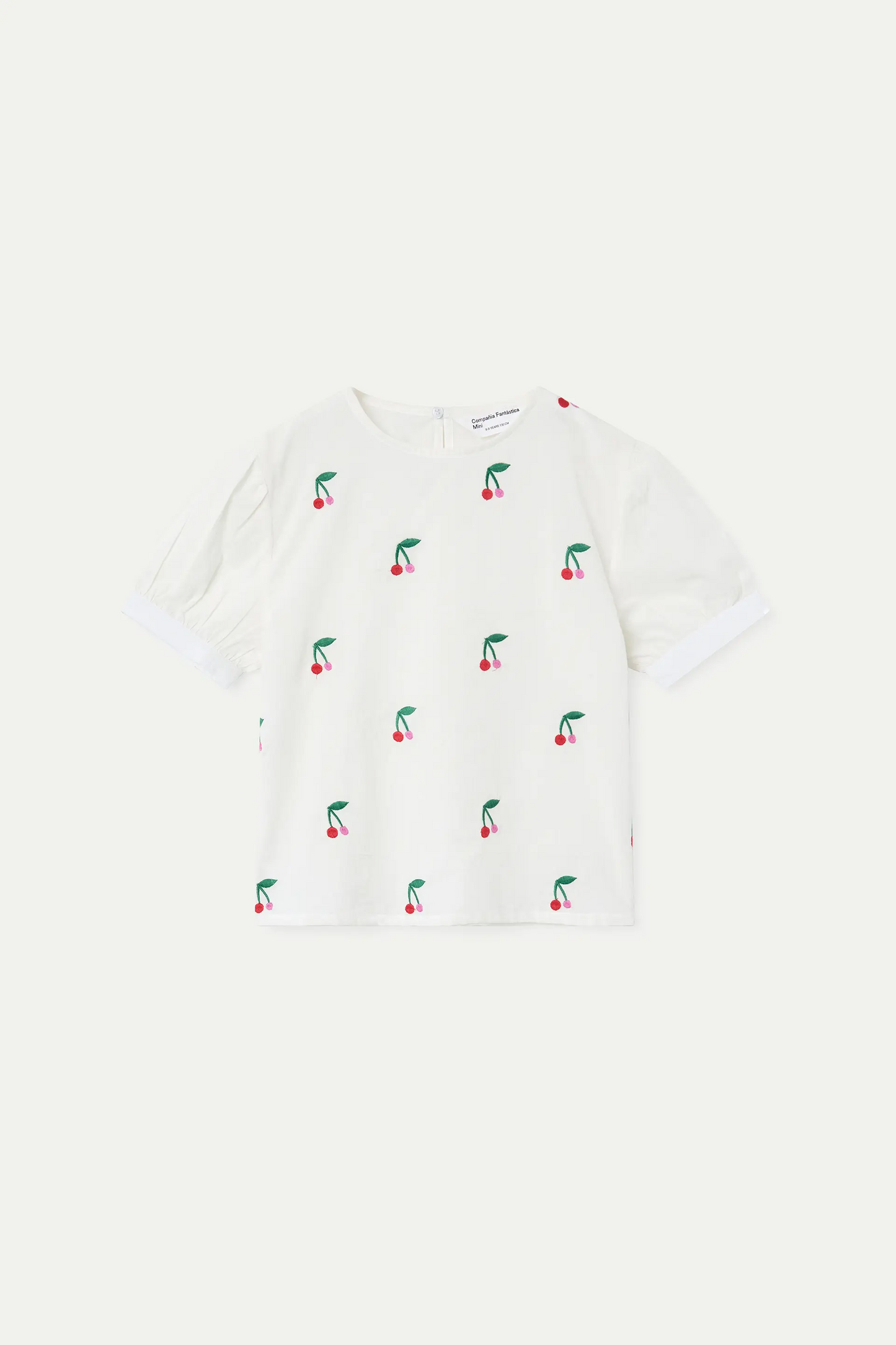Girls' 100% cotton top with Cherries print