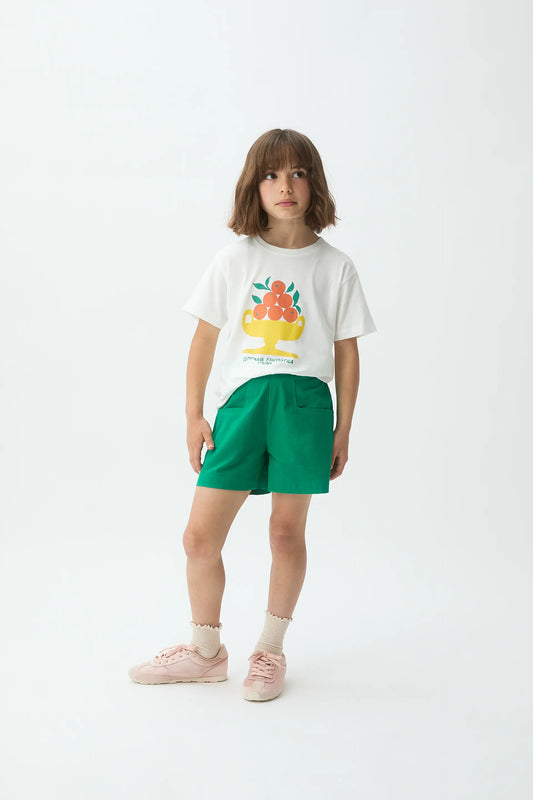 Shorts de niña 100% algodón verde