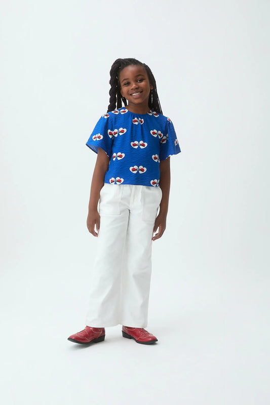 Jeans de niña denim blanco