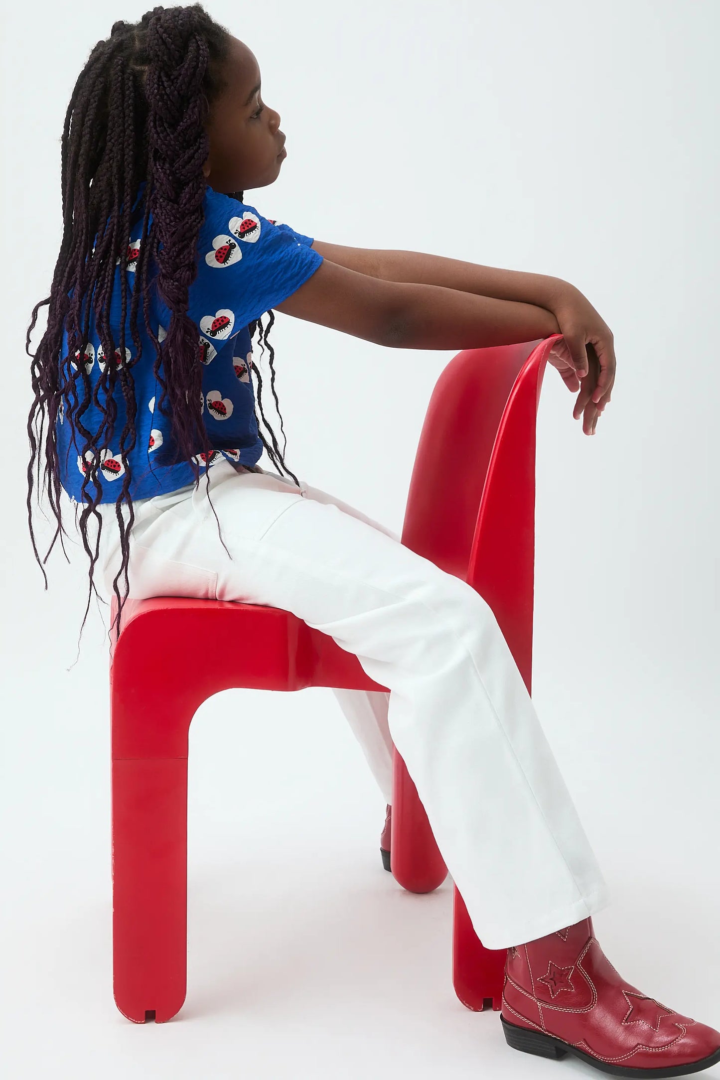 Jeans bianchi in denim per ragazze