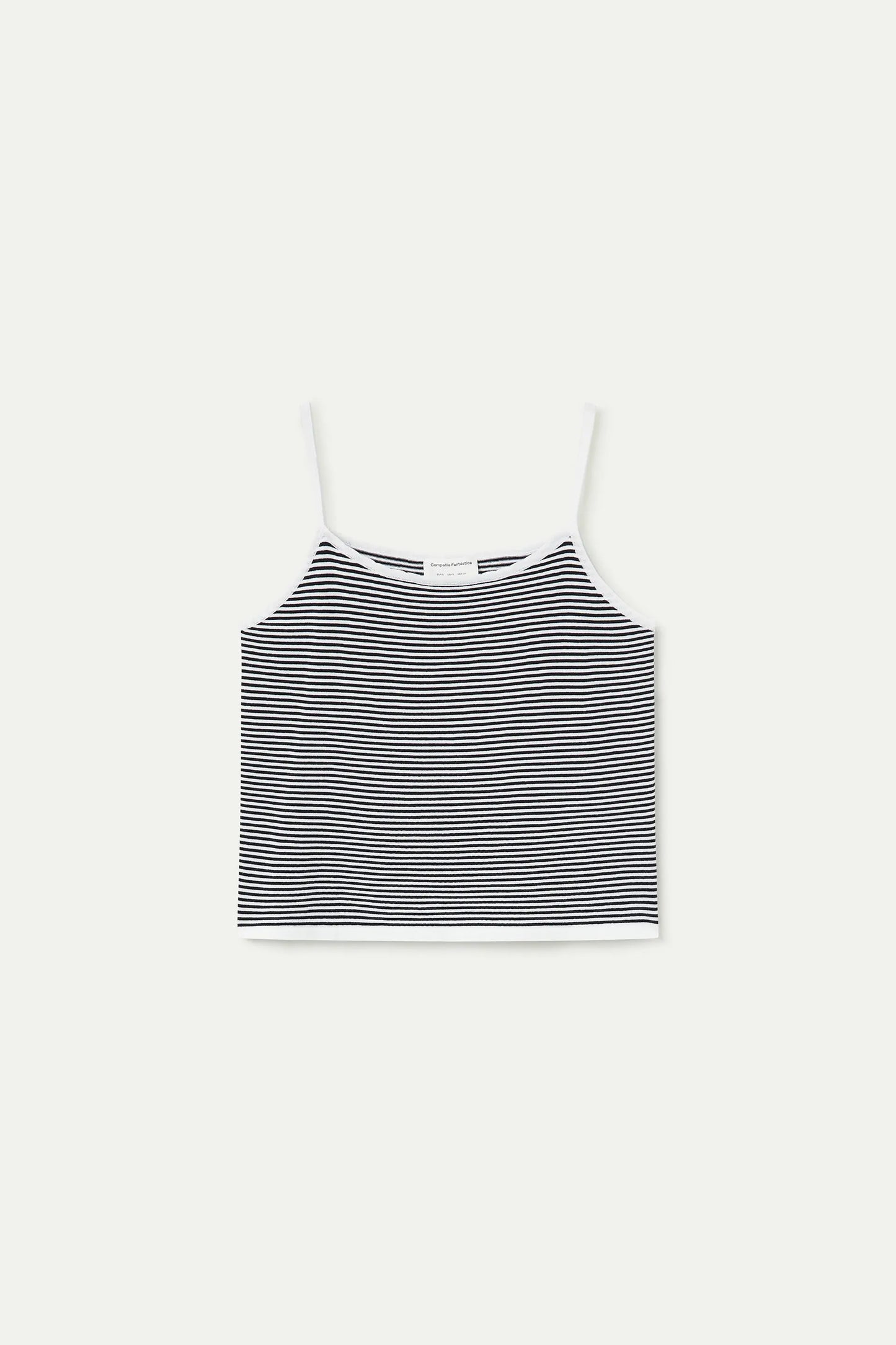 Top with black and white striped print