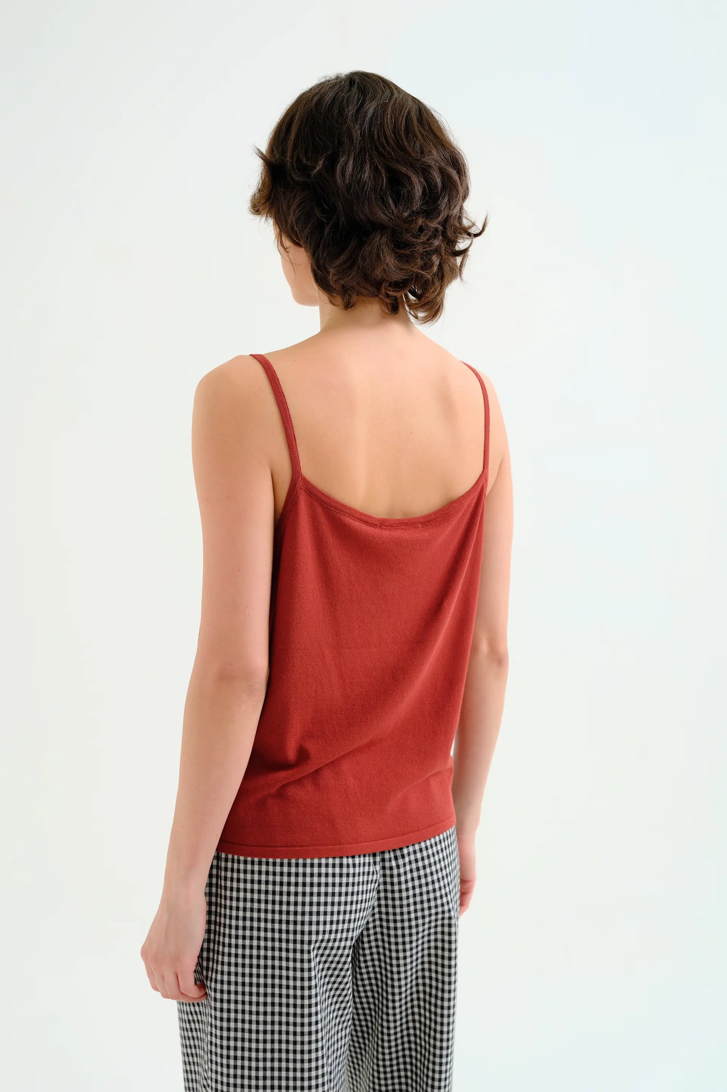 basic brown tank top