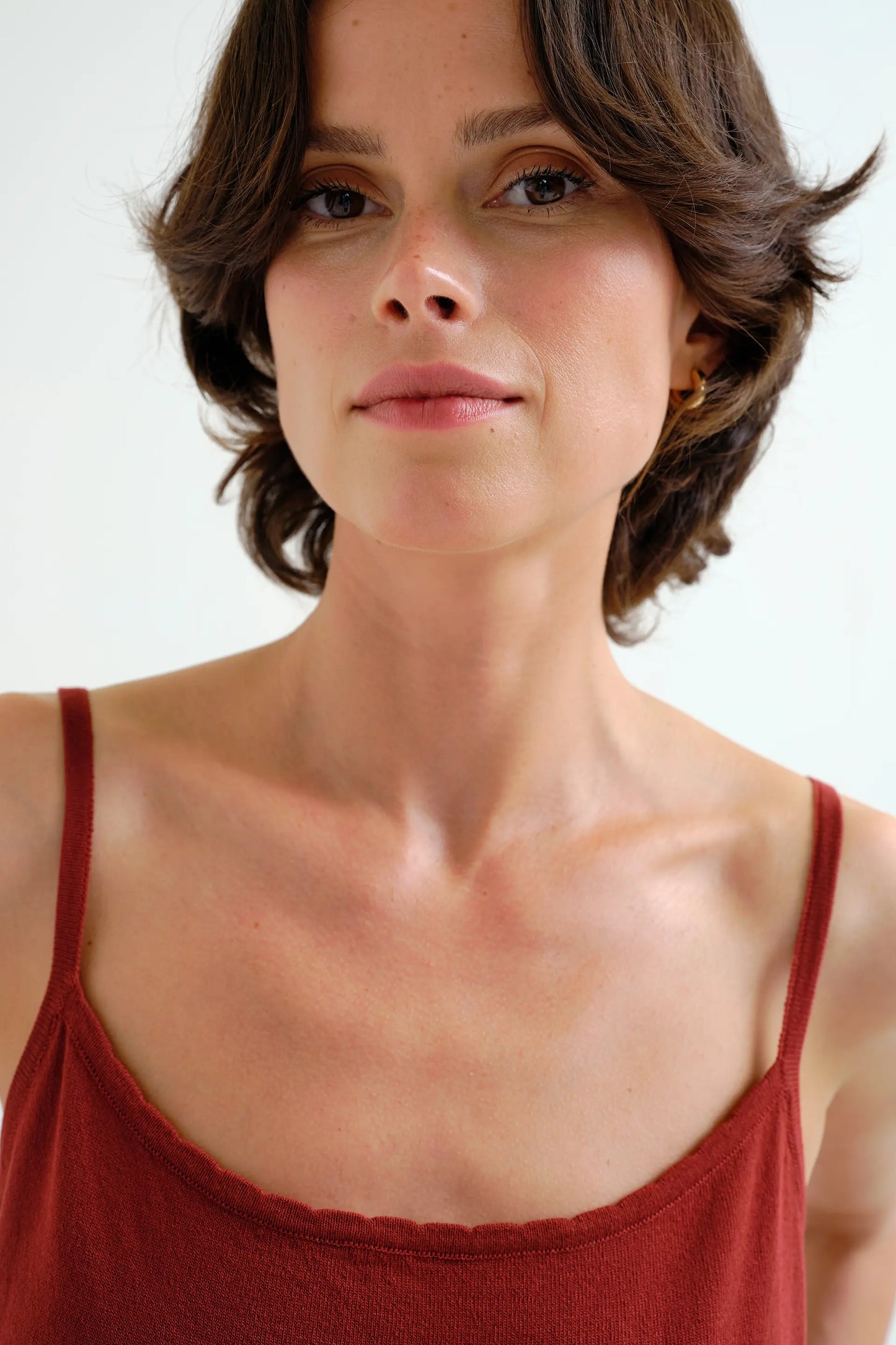 basic brown tank top