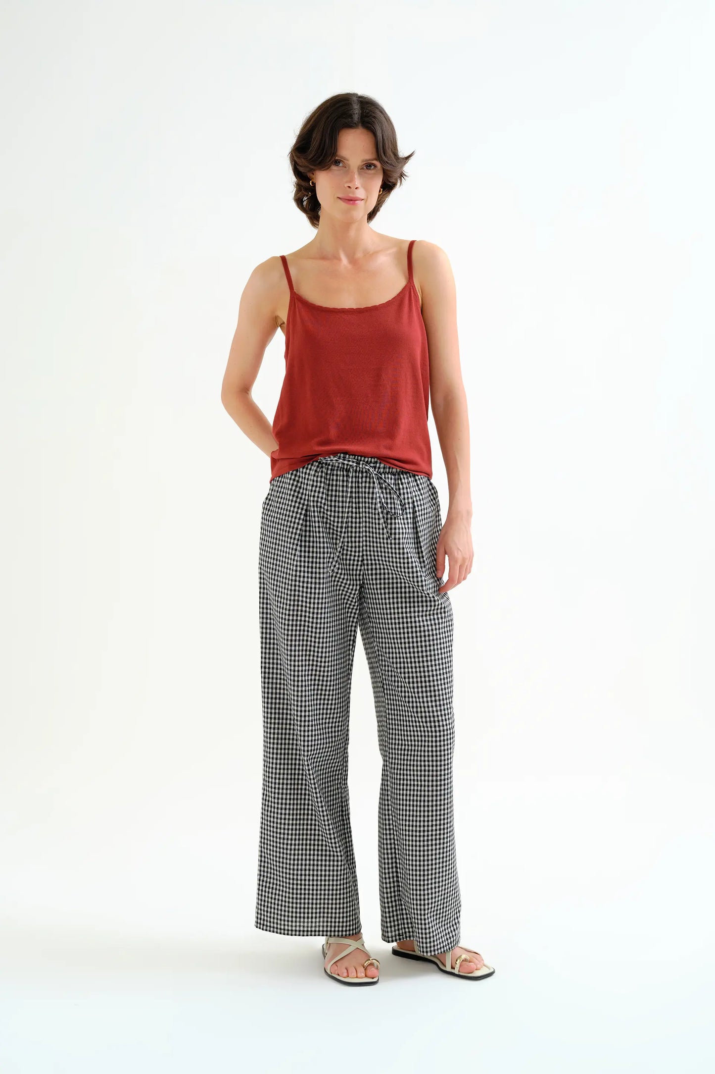 basic brown tank top