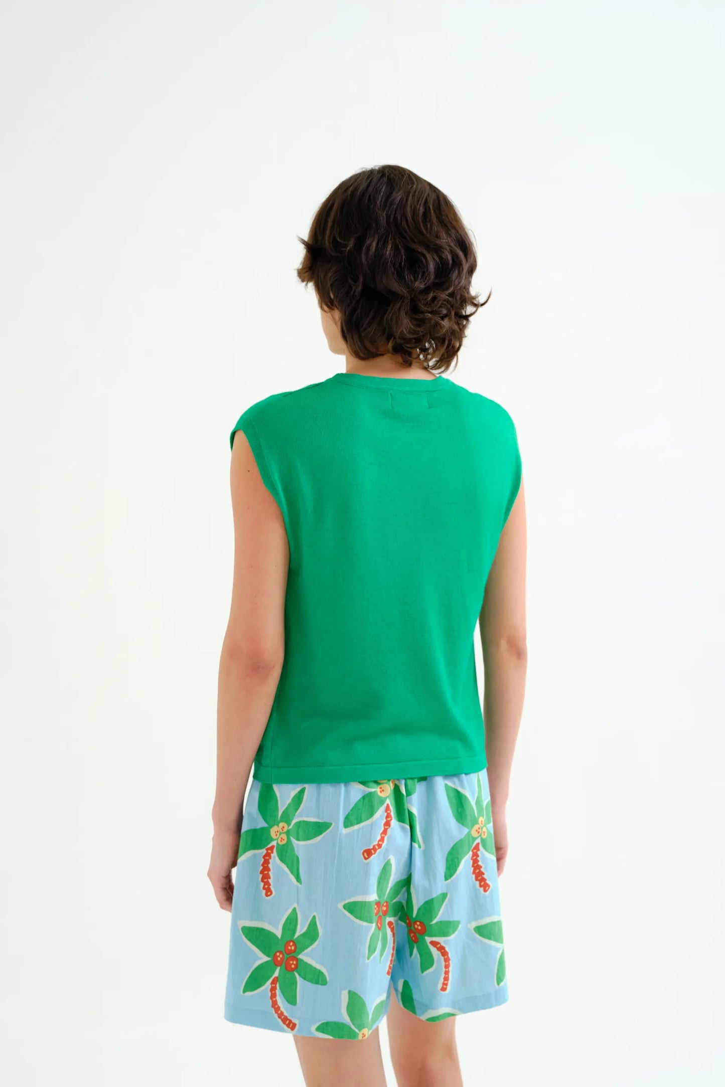 Soft green knit top