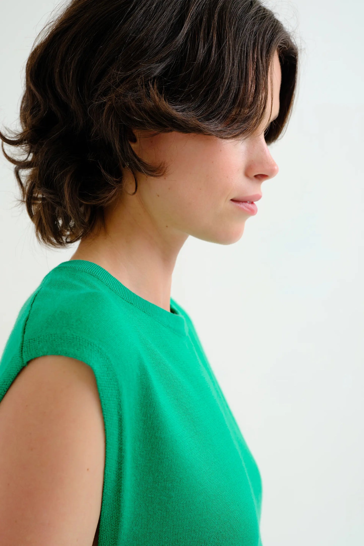Soft green knit top
