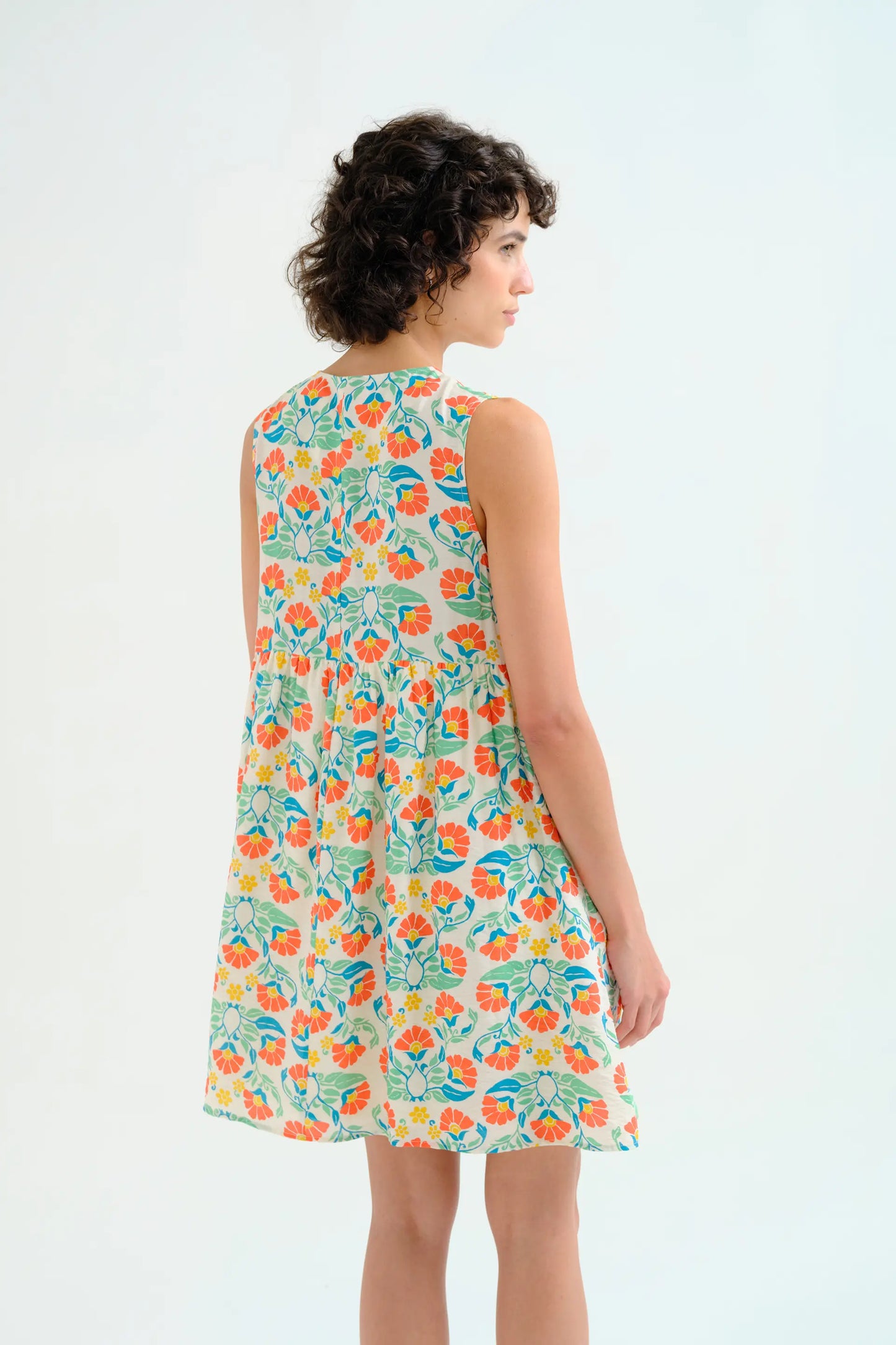 Vestido corto con estampado Small Royal