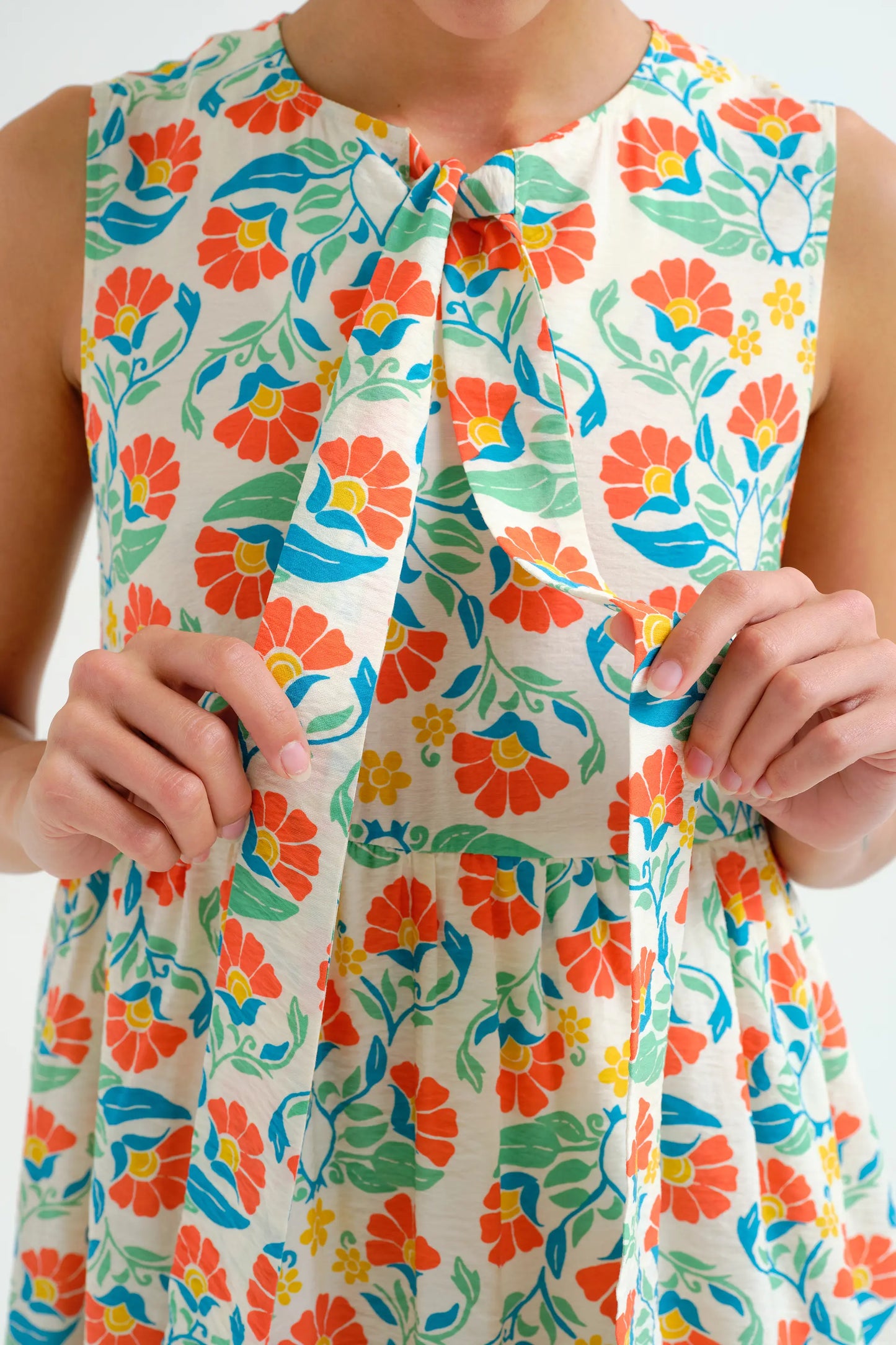 Vestido corto con estampado Small Royal
