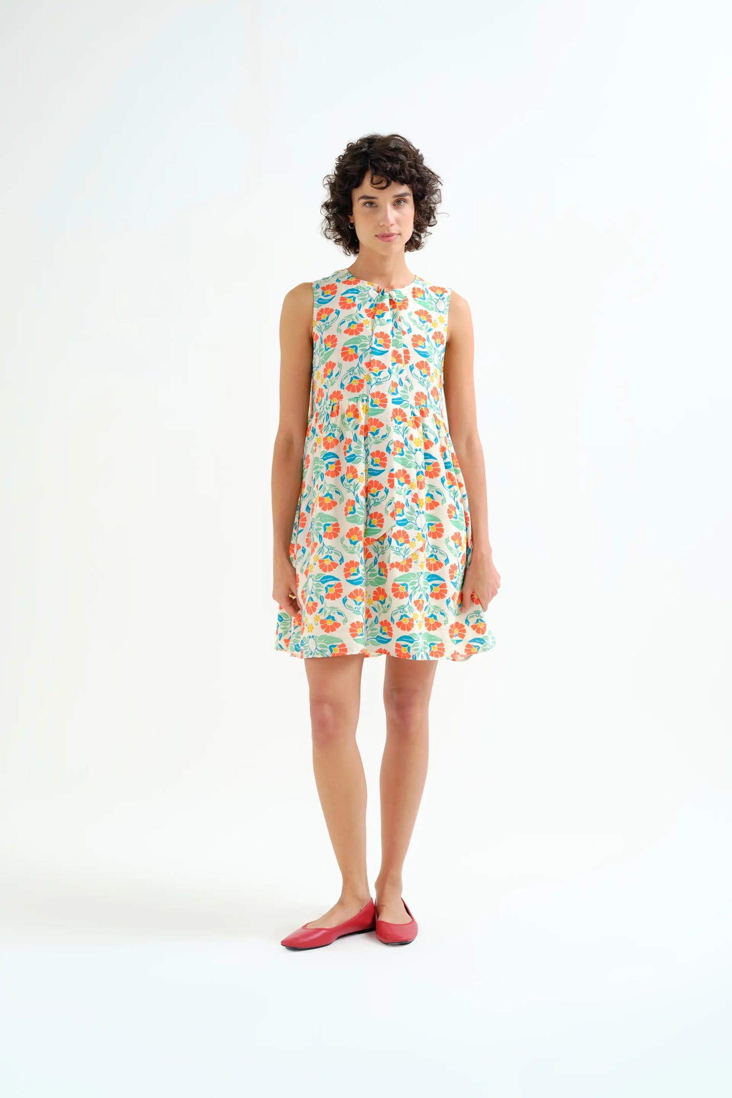 Vestido corto con estampado Small Royal
