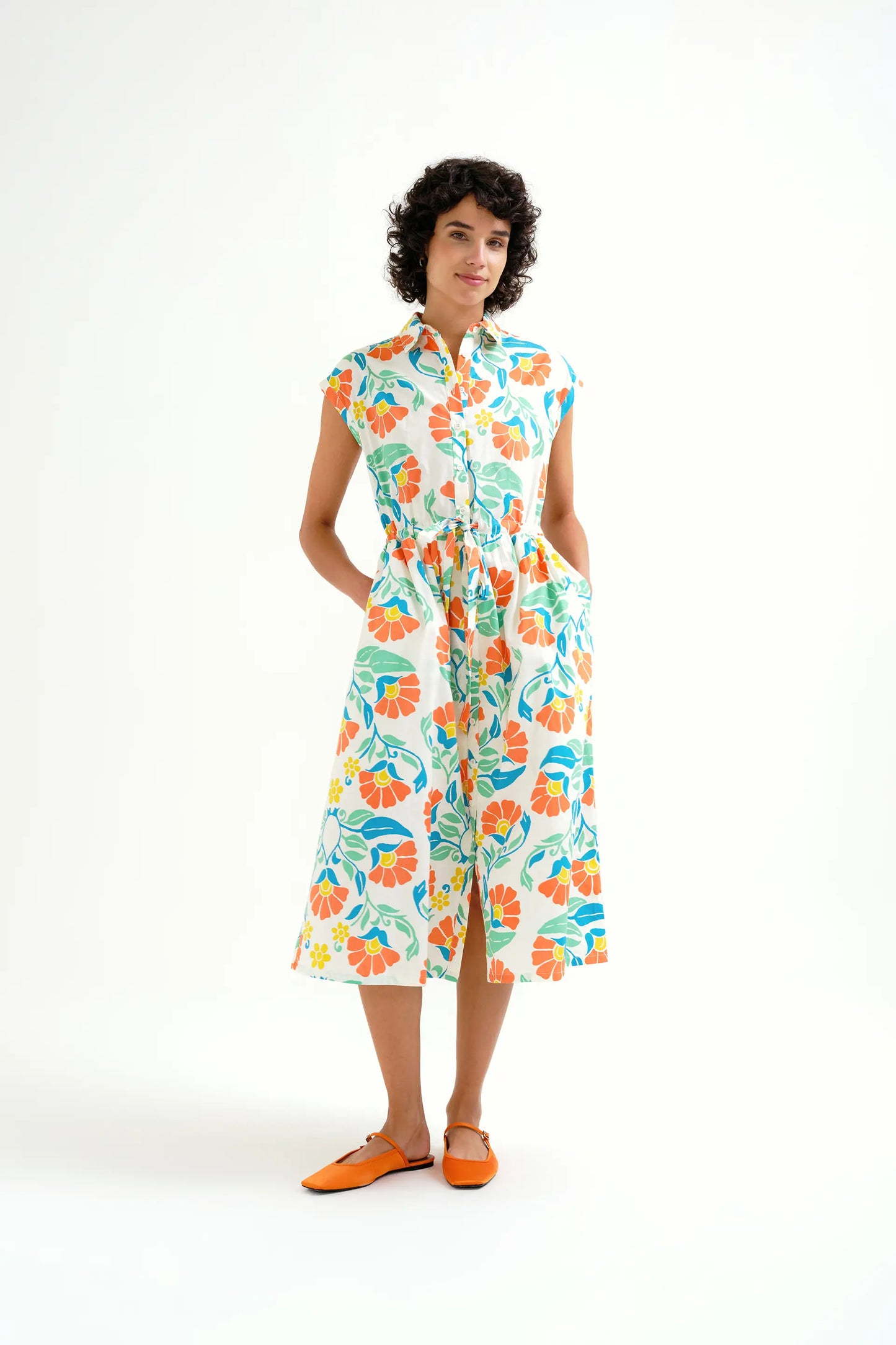 Abito midi con stampa Big Royal