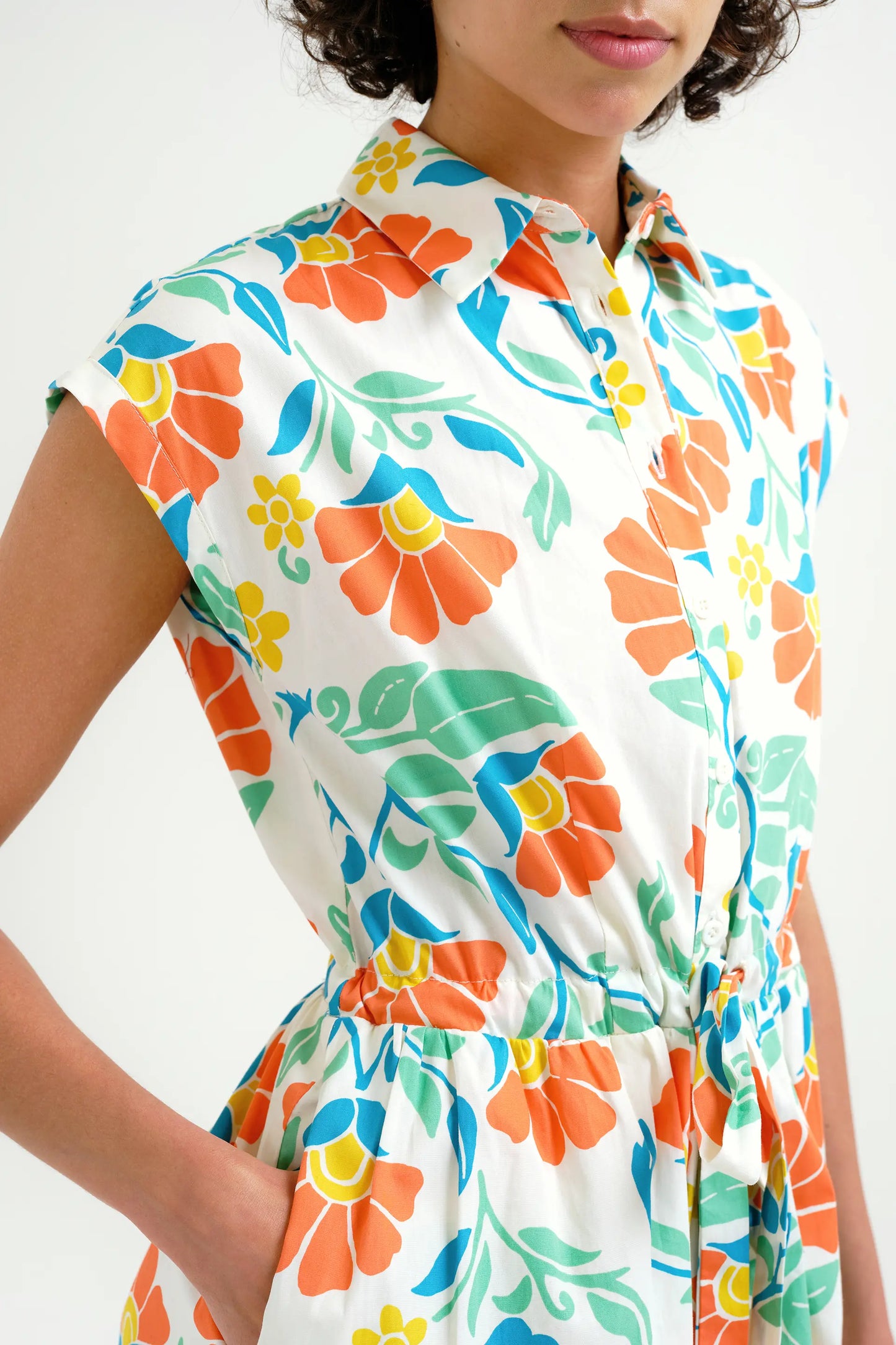 Abito midi con stampa Big Royal