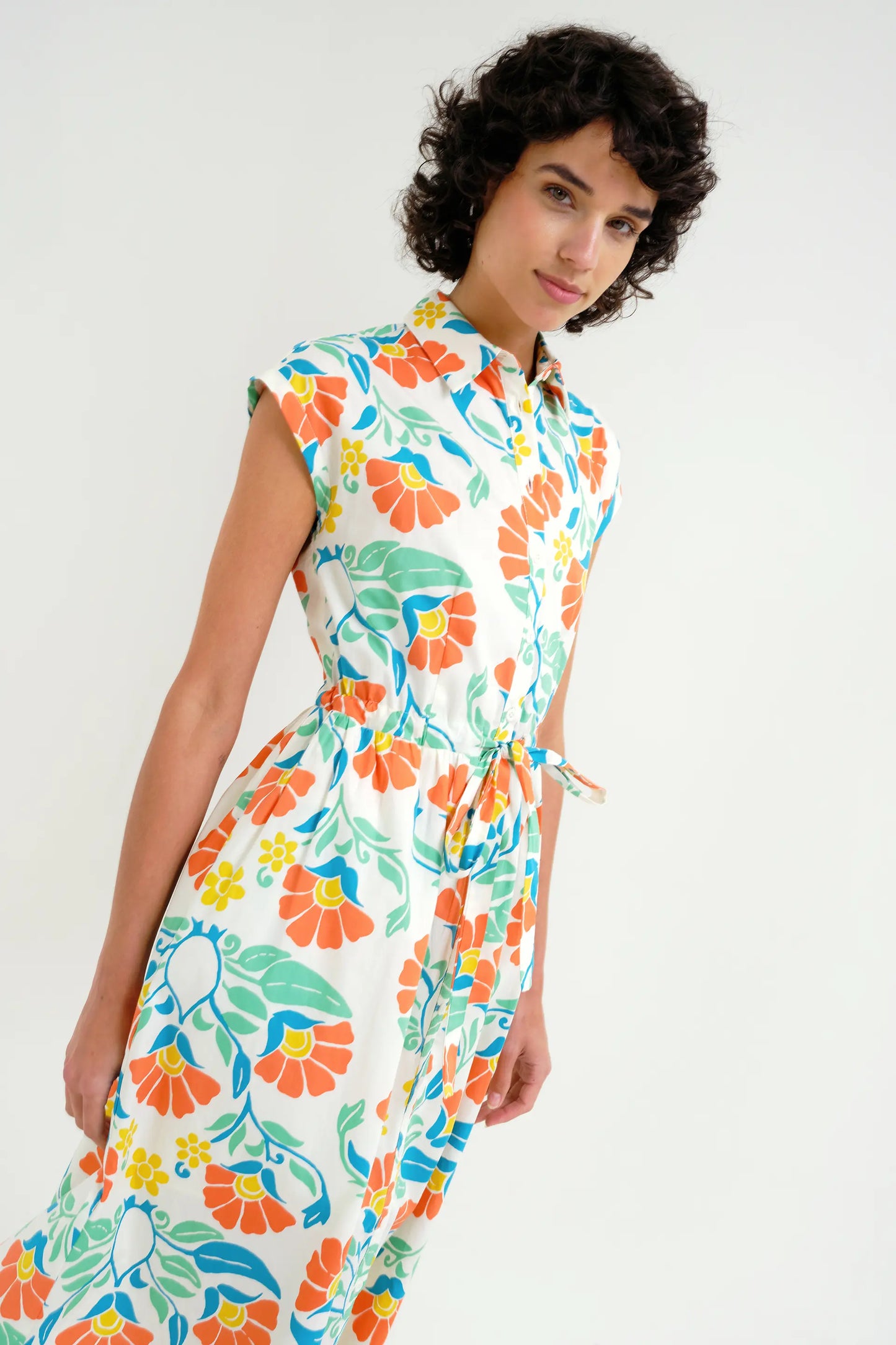 Abito midi con stampa Big Royal