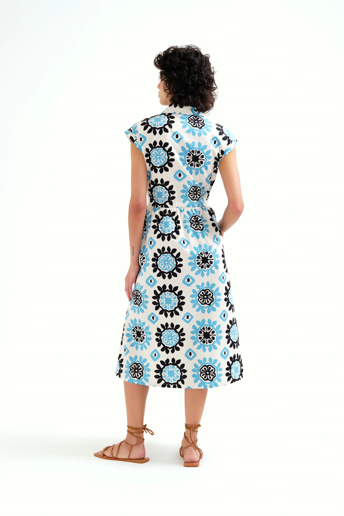 Vestido midi con estampado Waterfall