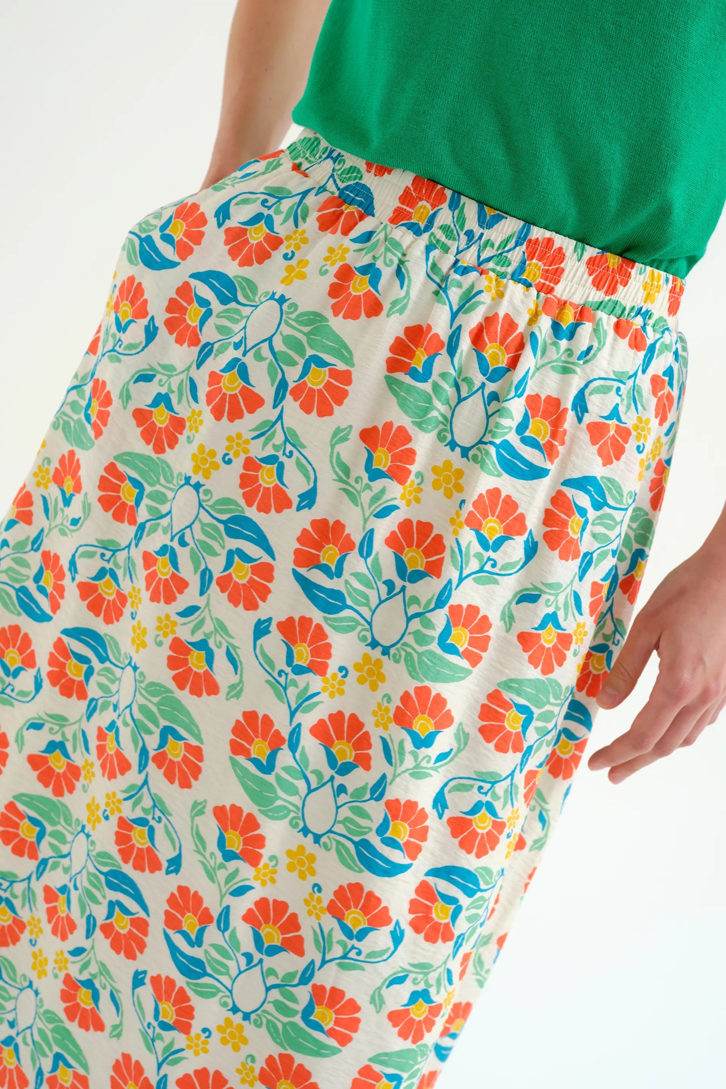 Falda larga con estampado Small Royal