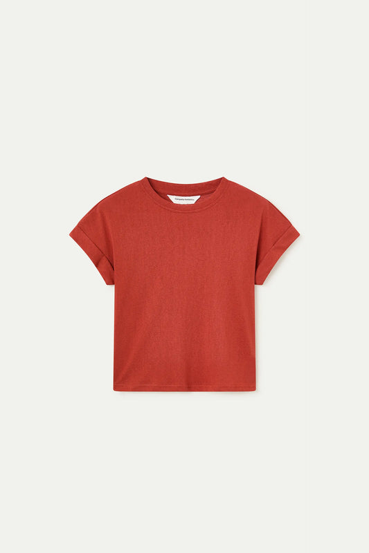 Camiseta mezcla algodón marrón