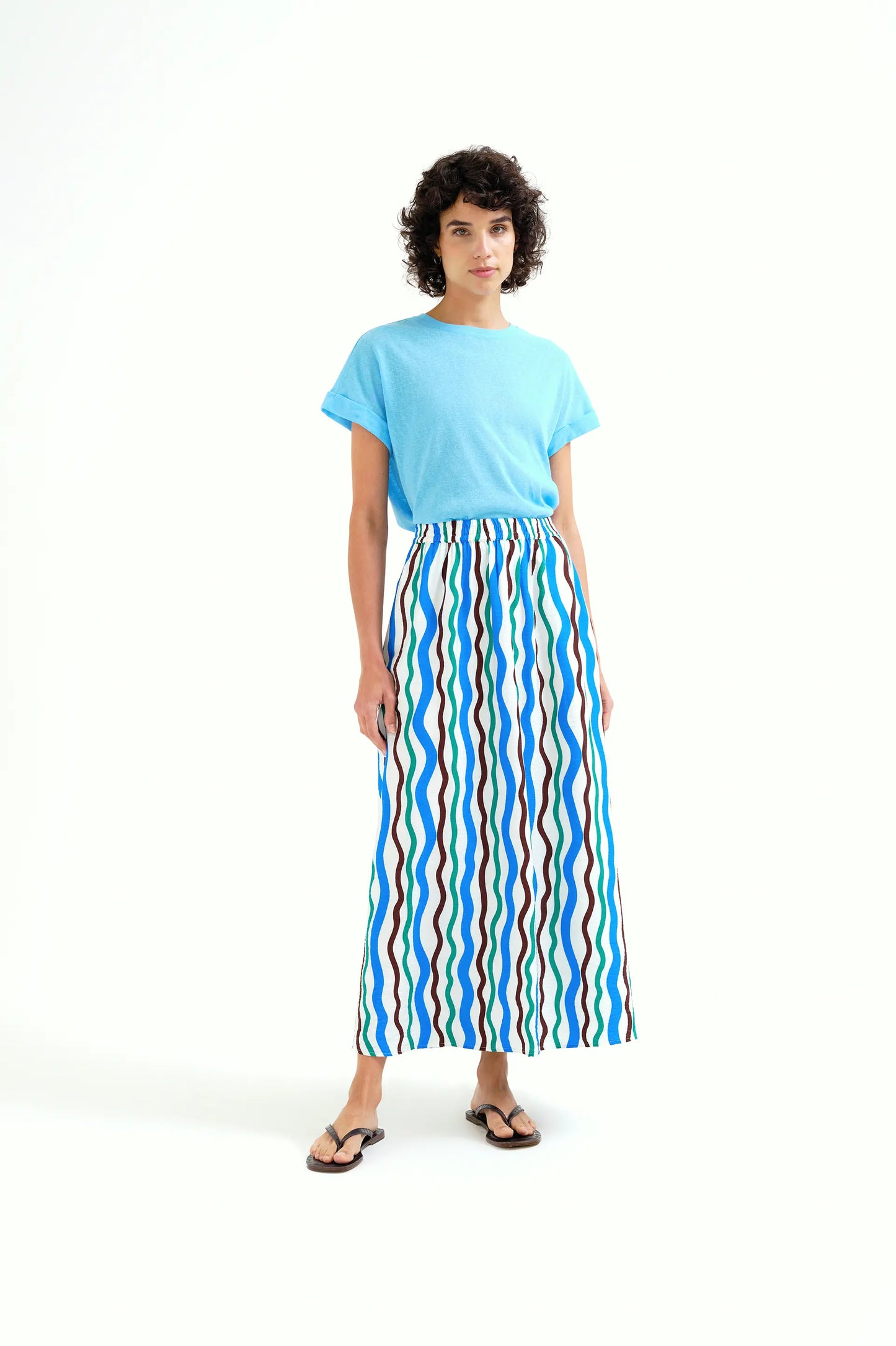 maglietta blu di base