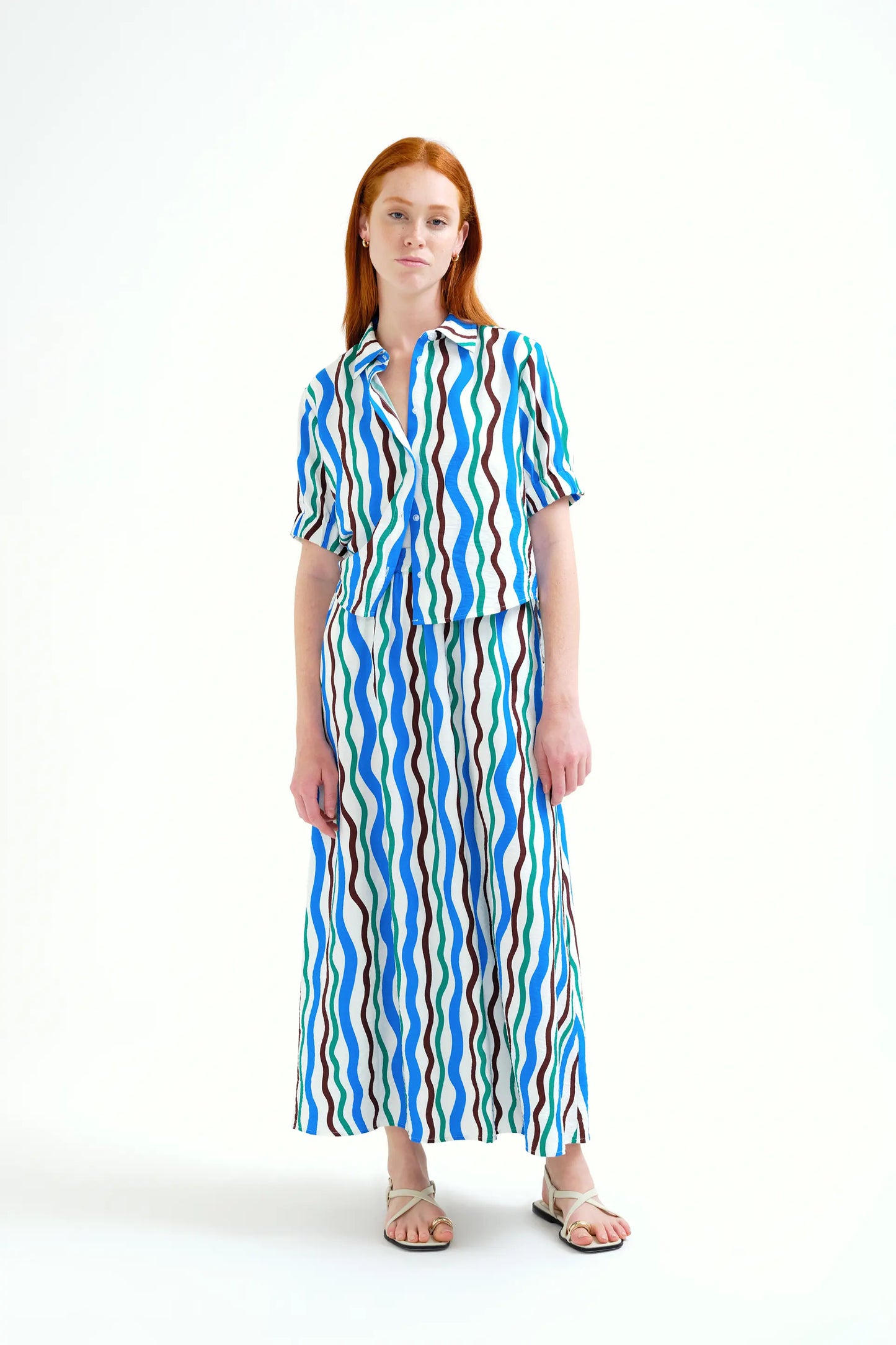 Long skirt with Sea &amp; Mountain print