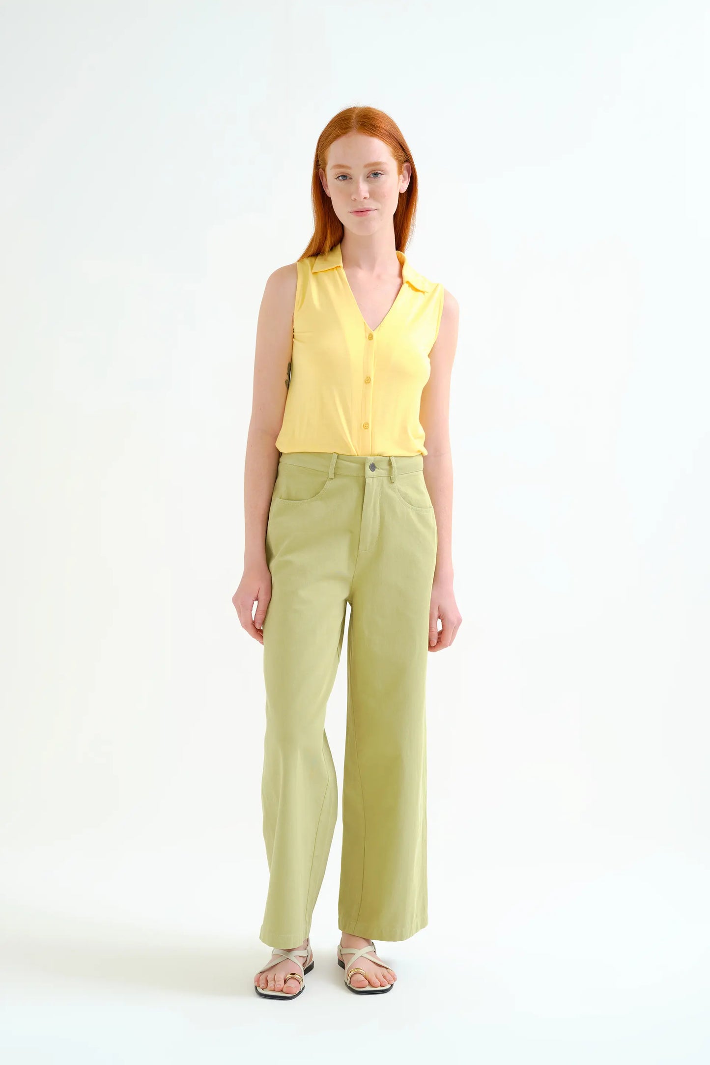 Pantalón verde 100% algodón