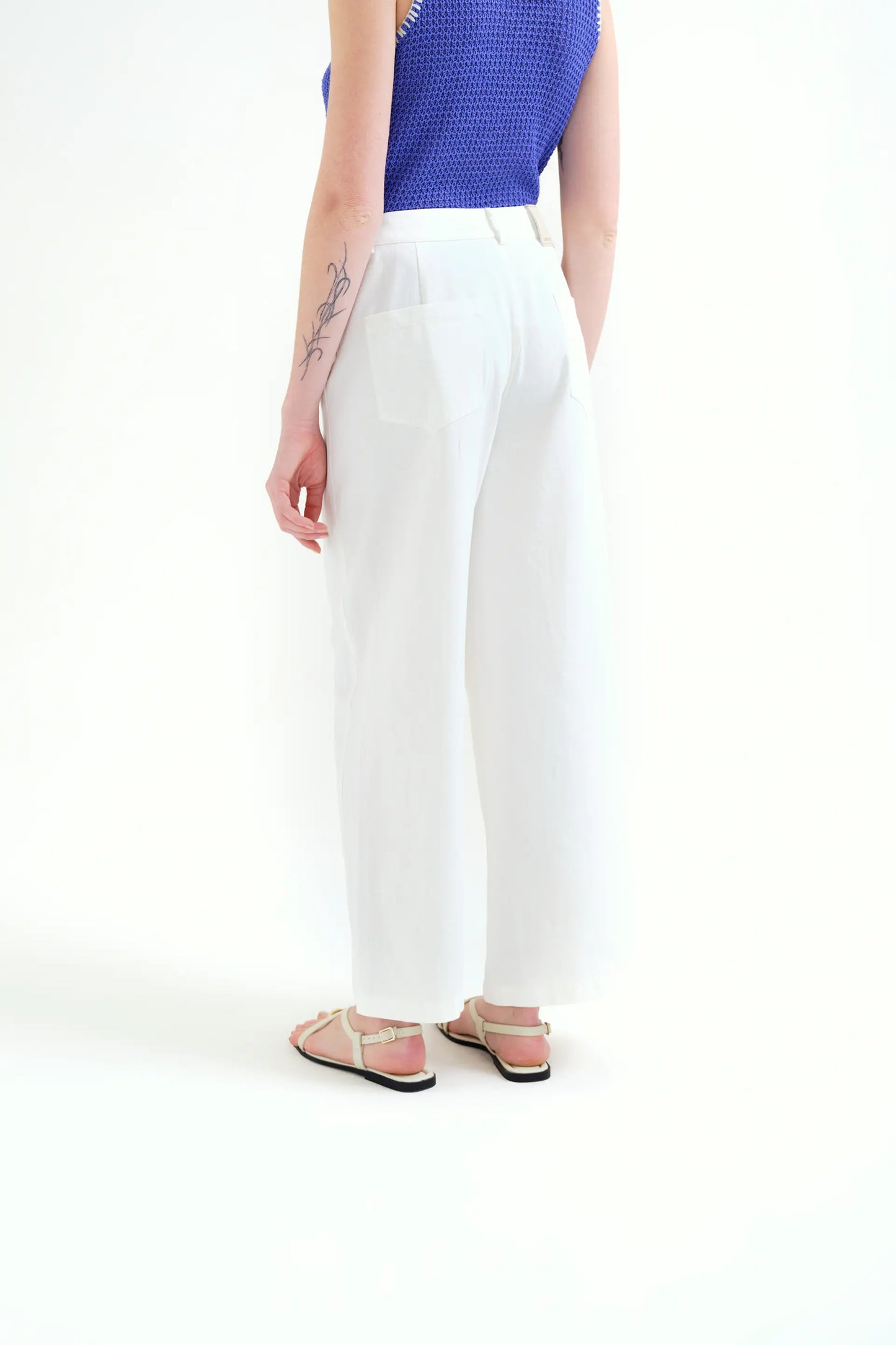Pantaloni bianchi, 100% cotone