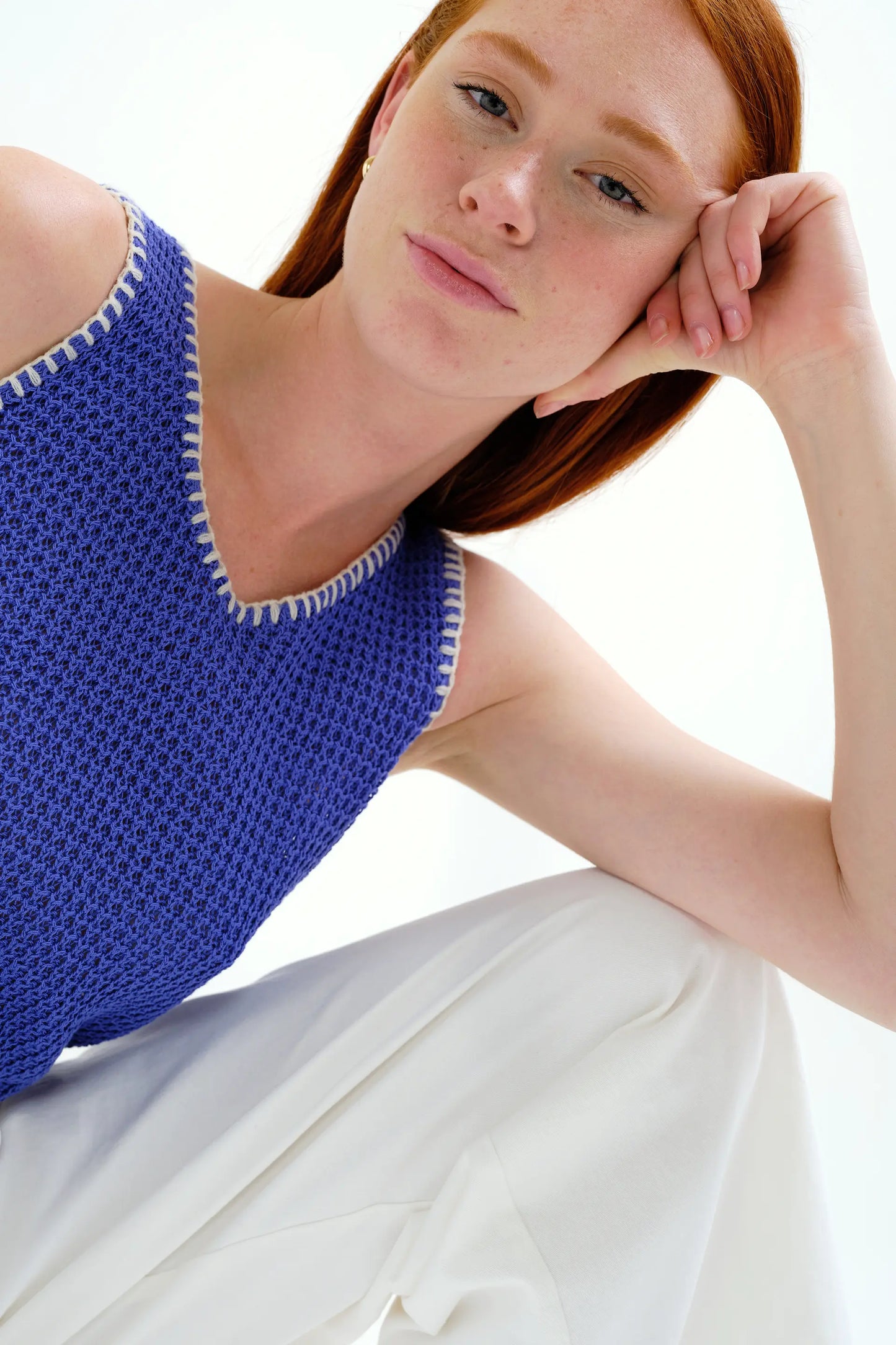 Pantaloni bianchi, 100% cotone