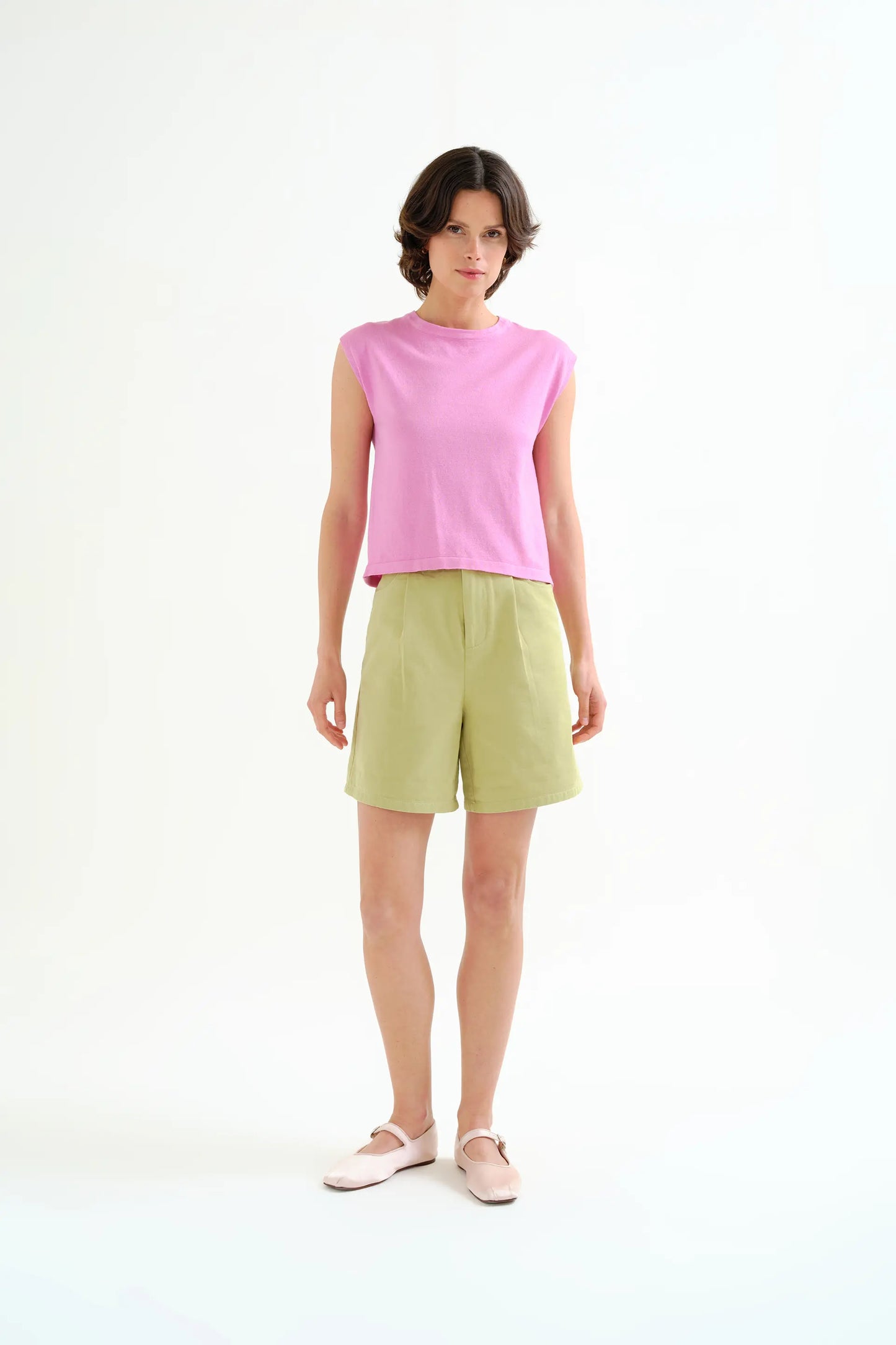 Shorts verde 100% algodón