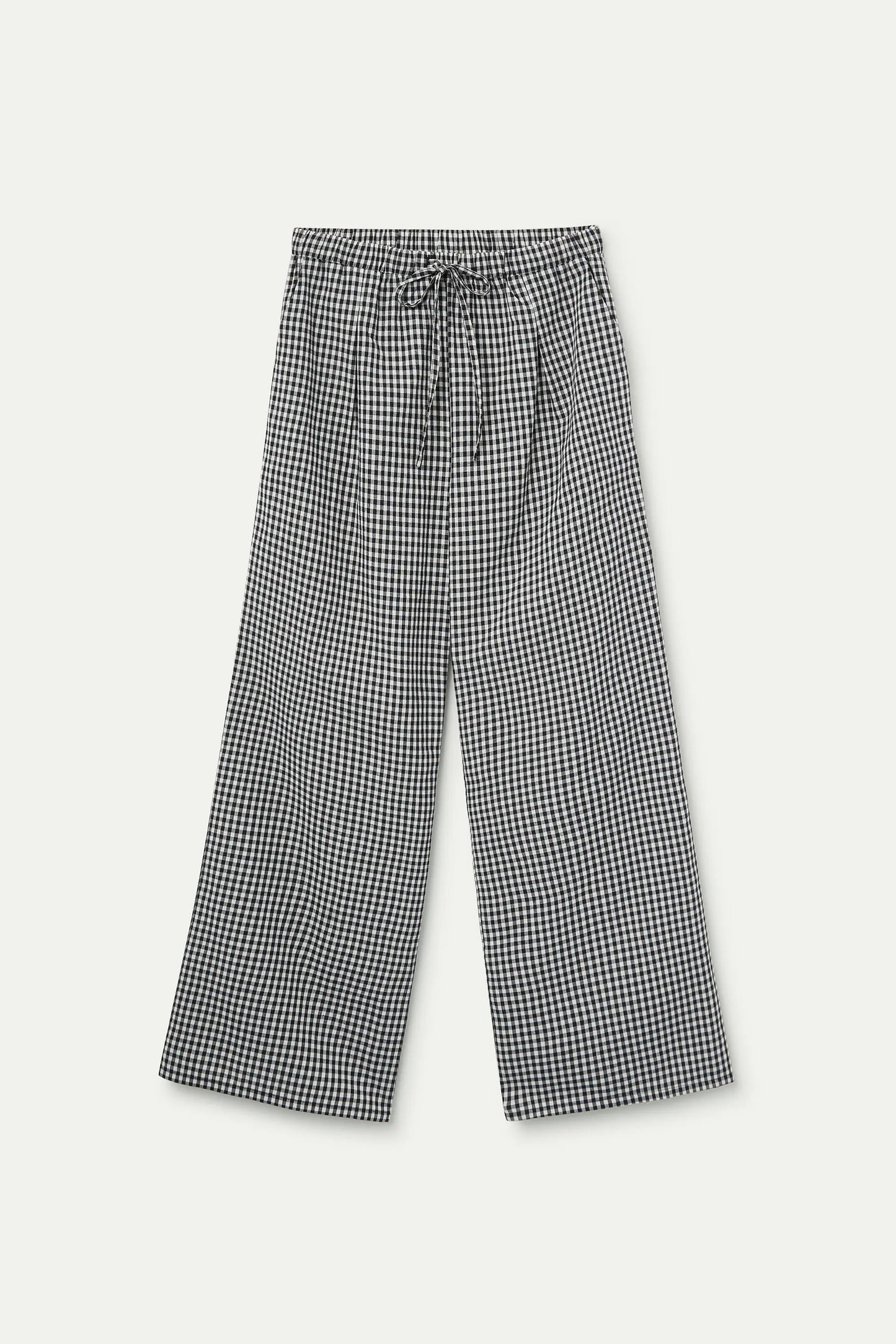 Pantalón cuadros vichy negro