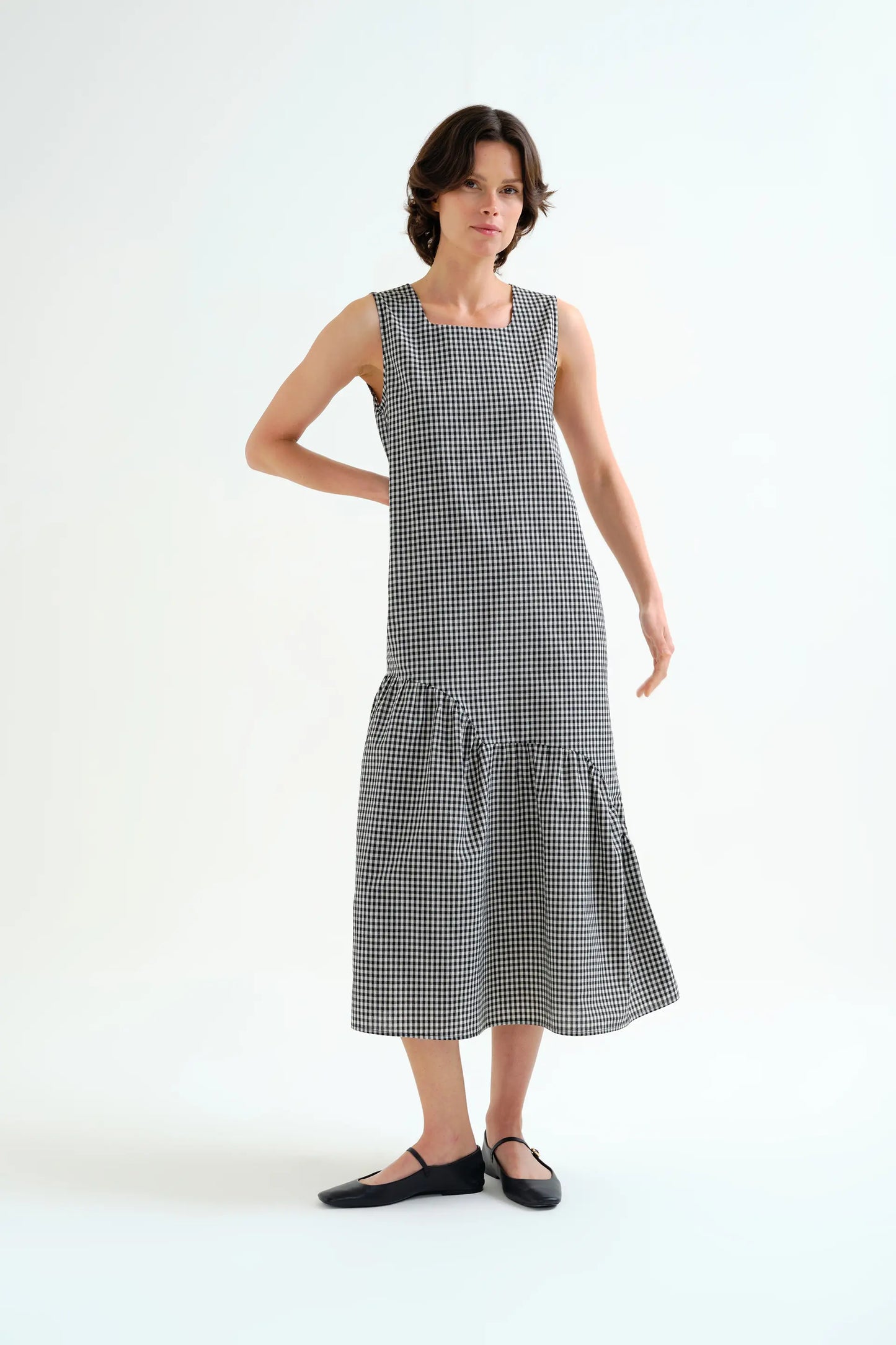 Black gingham midi dress - Fantastic Company  Compaa Fantstica