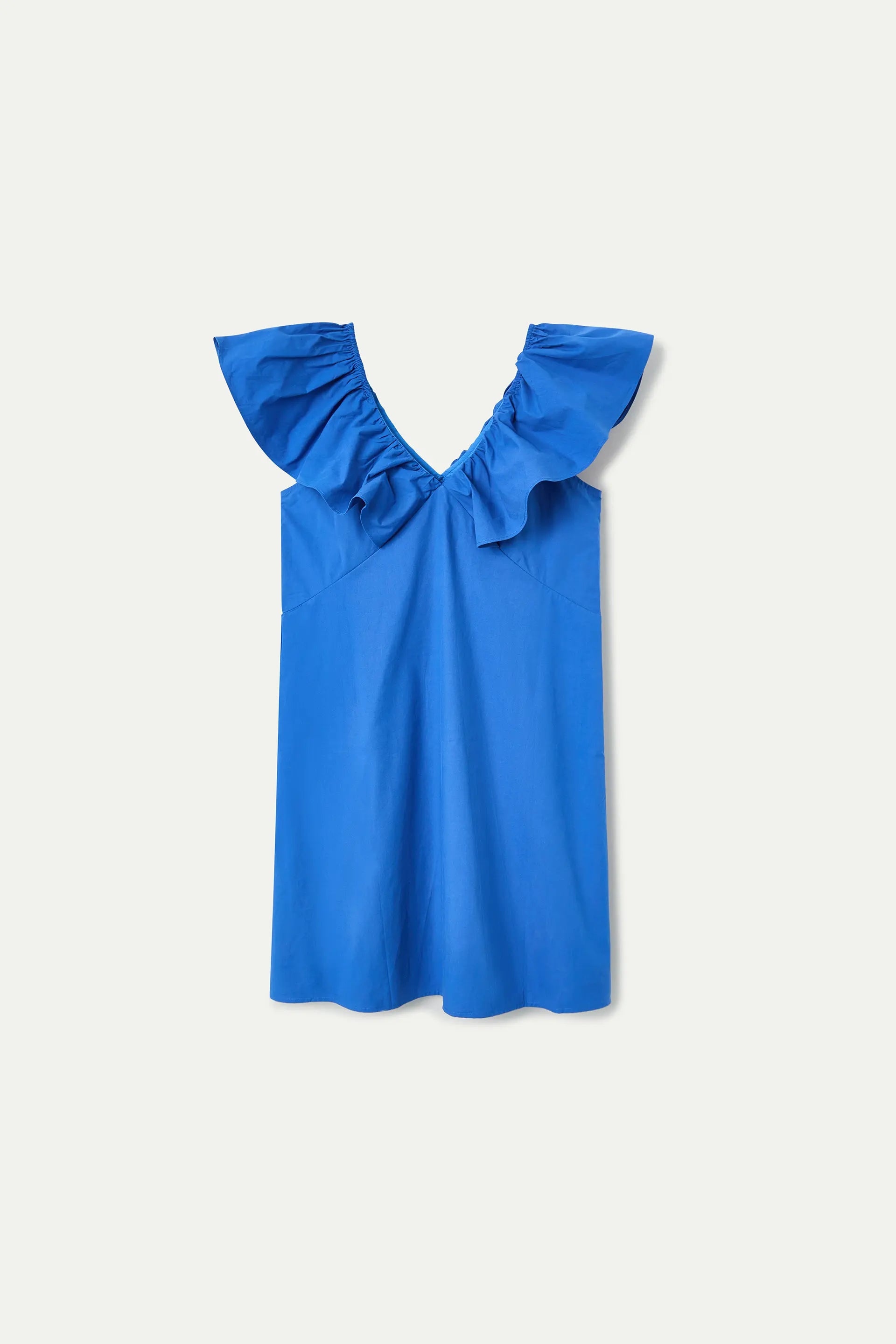 Short blue dress, 100% cotton - Fantastic Company Compaa Fantstica Short blue dress, 100% cotton - Fantastic Company Compaa Fantstica