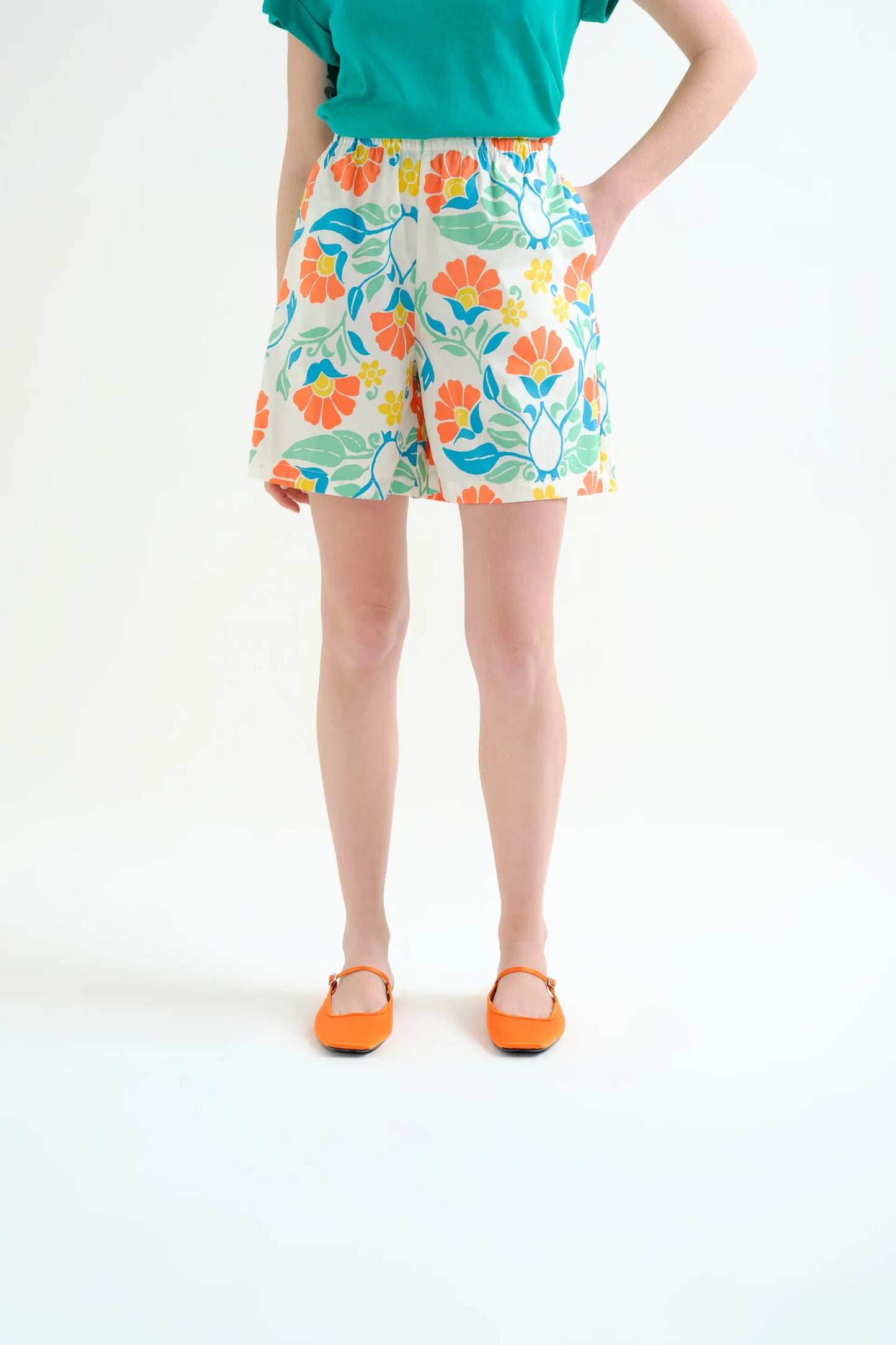 Shorts 100% algodón con estampado Big Royal