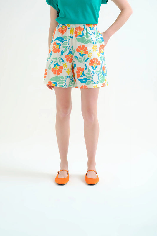 Shorts 100% algodón con estampado Big Royal