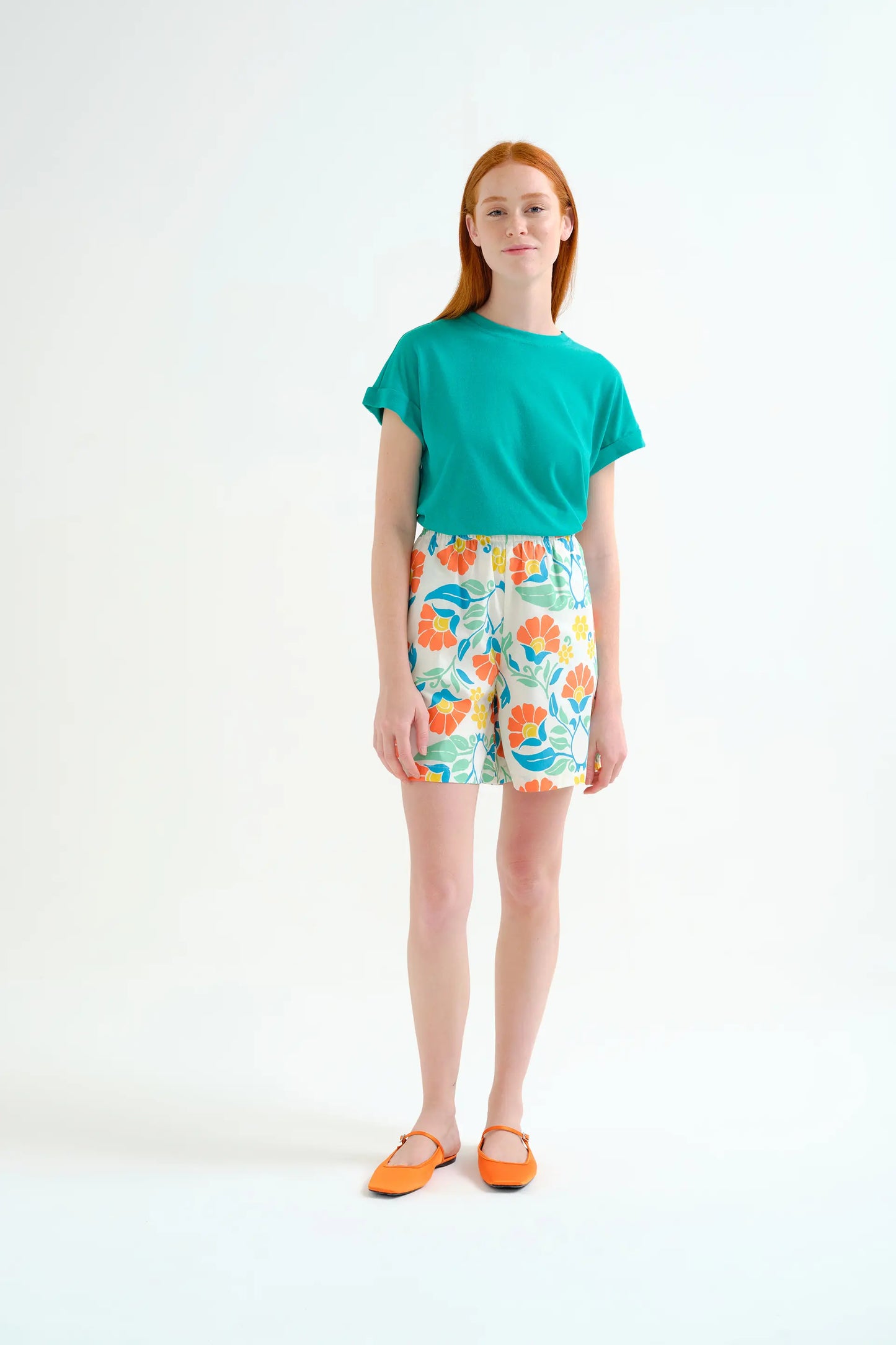 Shorts 100% algodón con estampado Big Royal