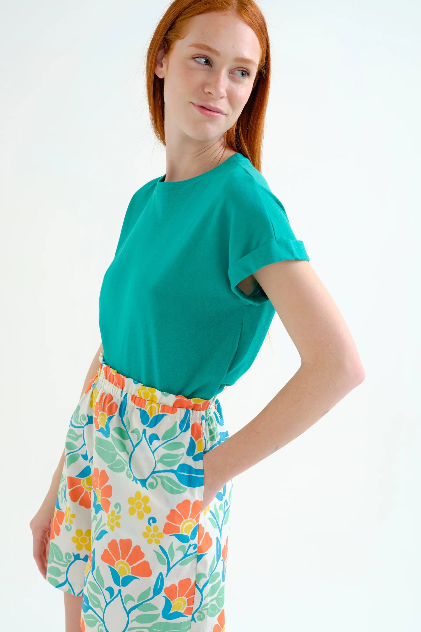 Shorts 100% algodón con estampado Big Royal