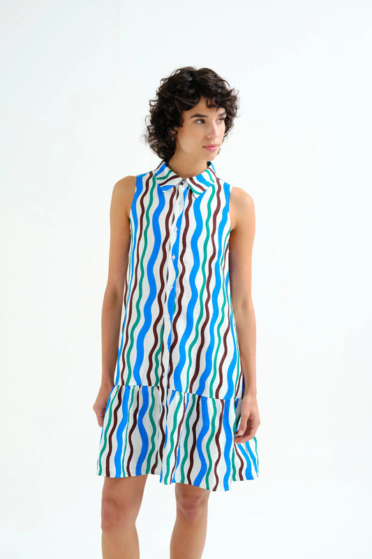 Abito corto con stampa Sea &amp; Mountain