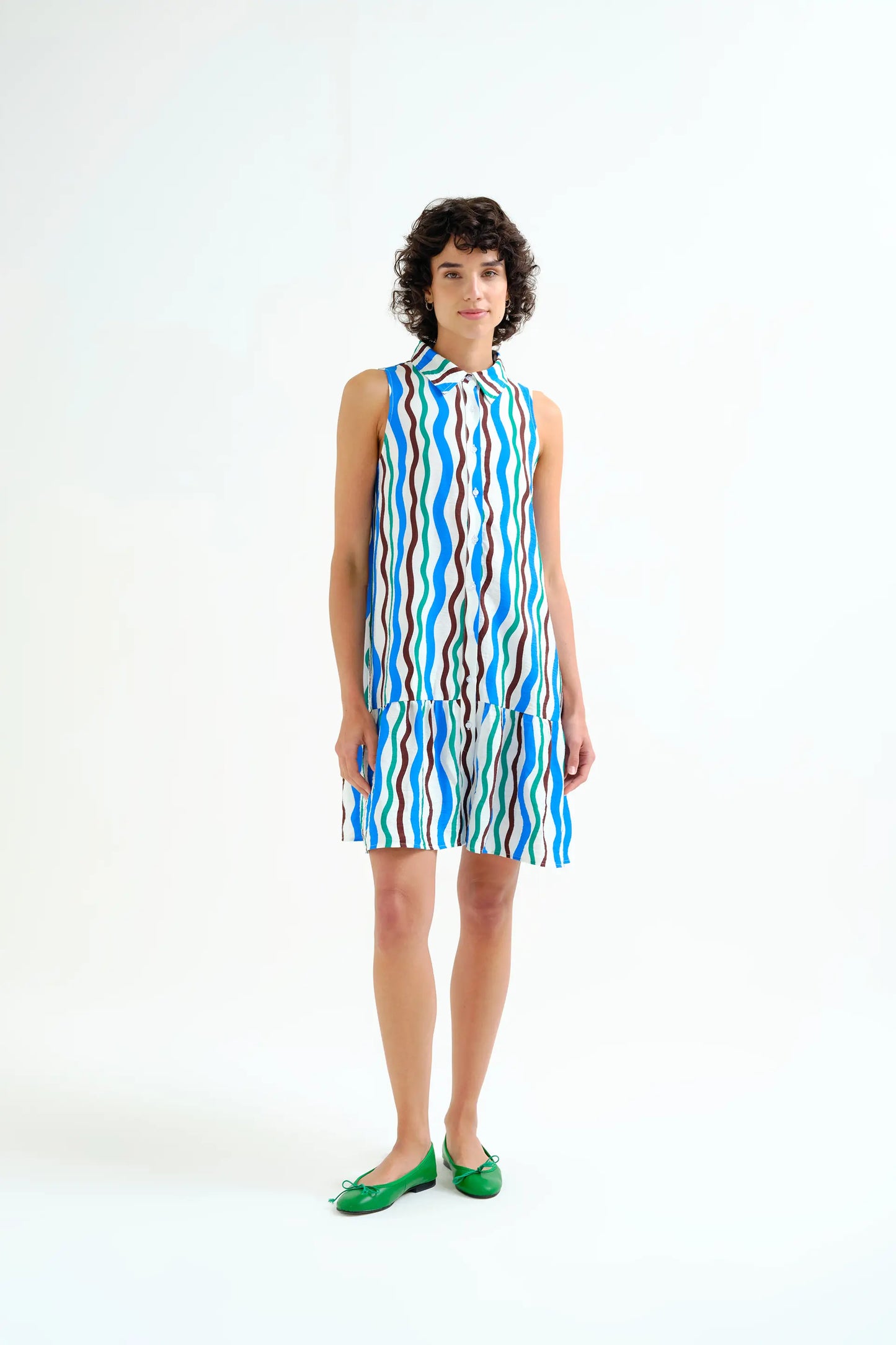 Abito corto con stampa Sea &amp; Mountain