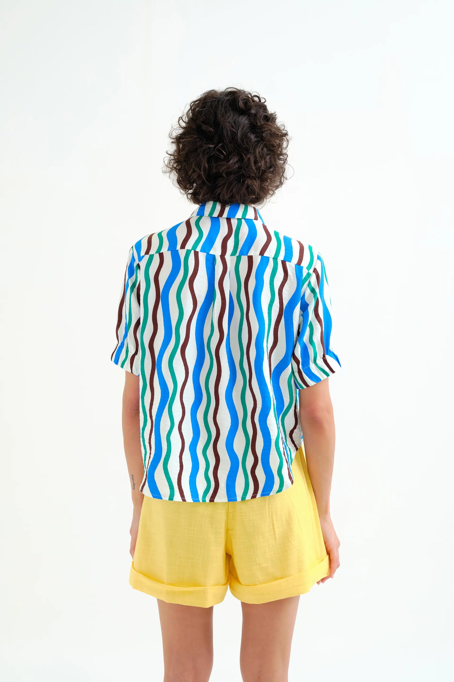 Camicia con stampa Mare e Montagna