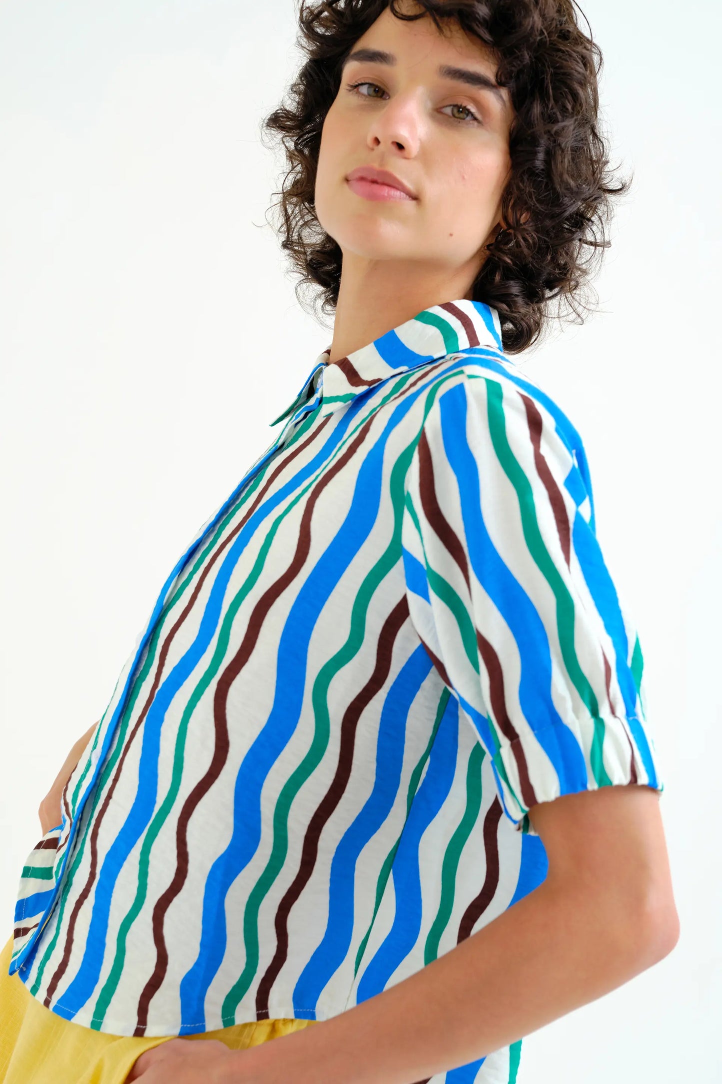 Camicia con stampa Mare e Montagna