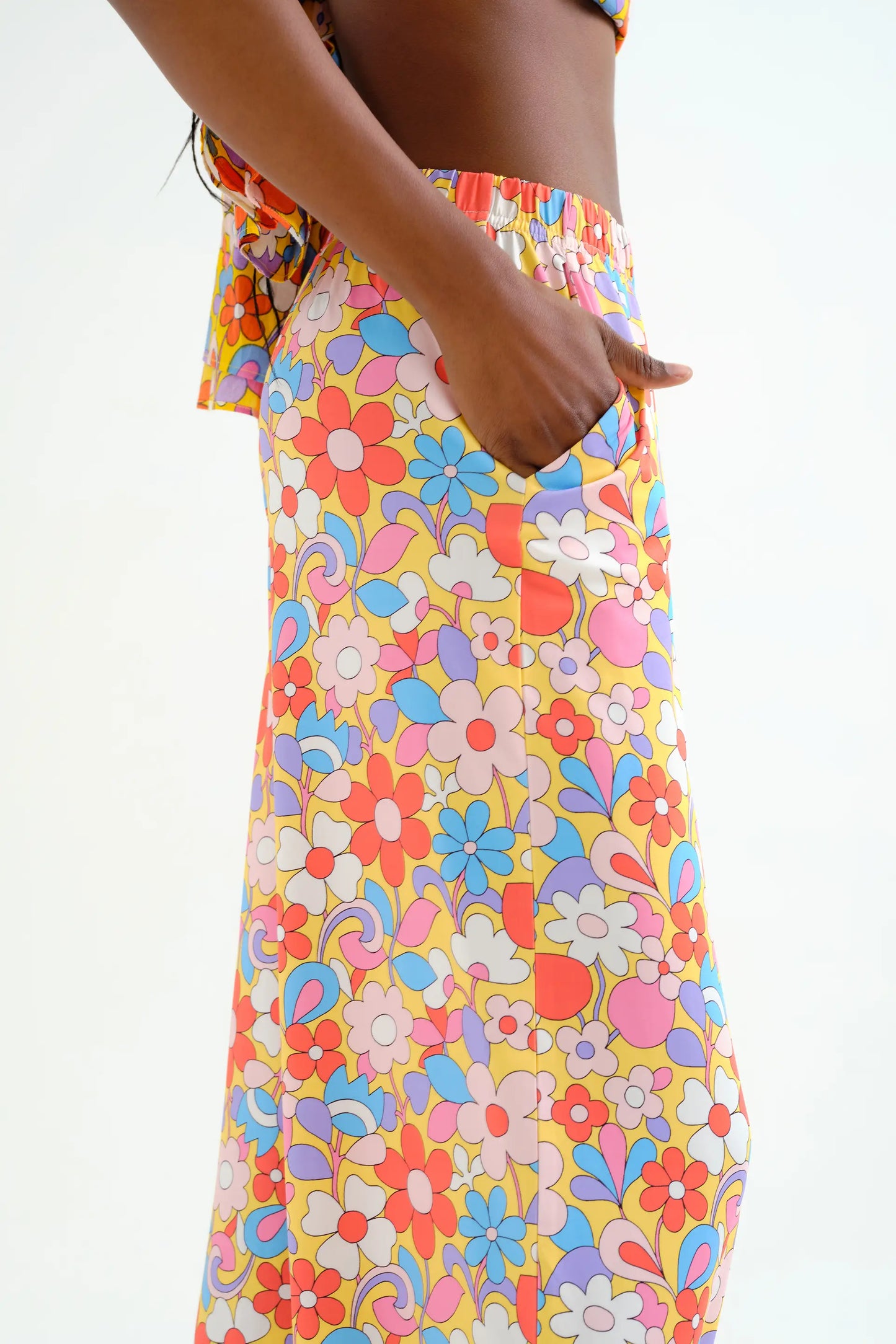 Bloom print trousers