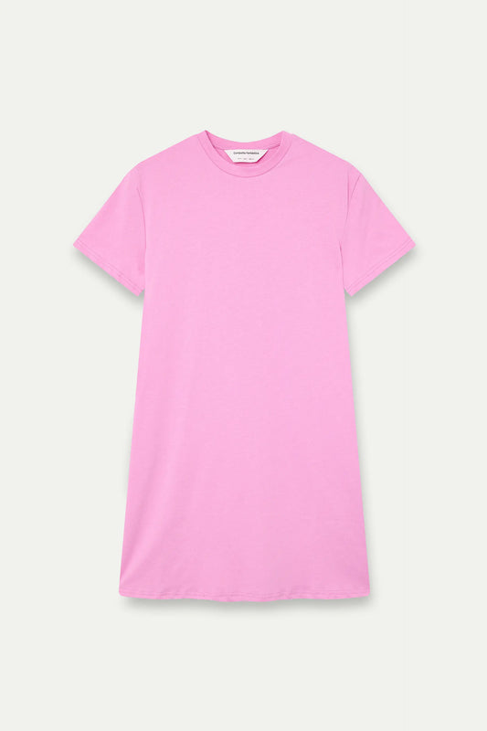 Vestido corto 100% algodón rosa