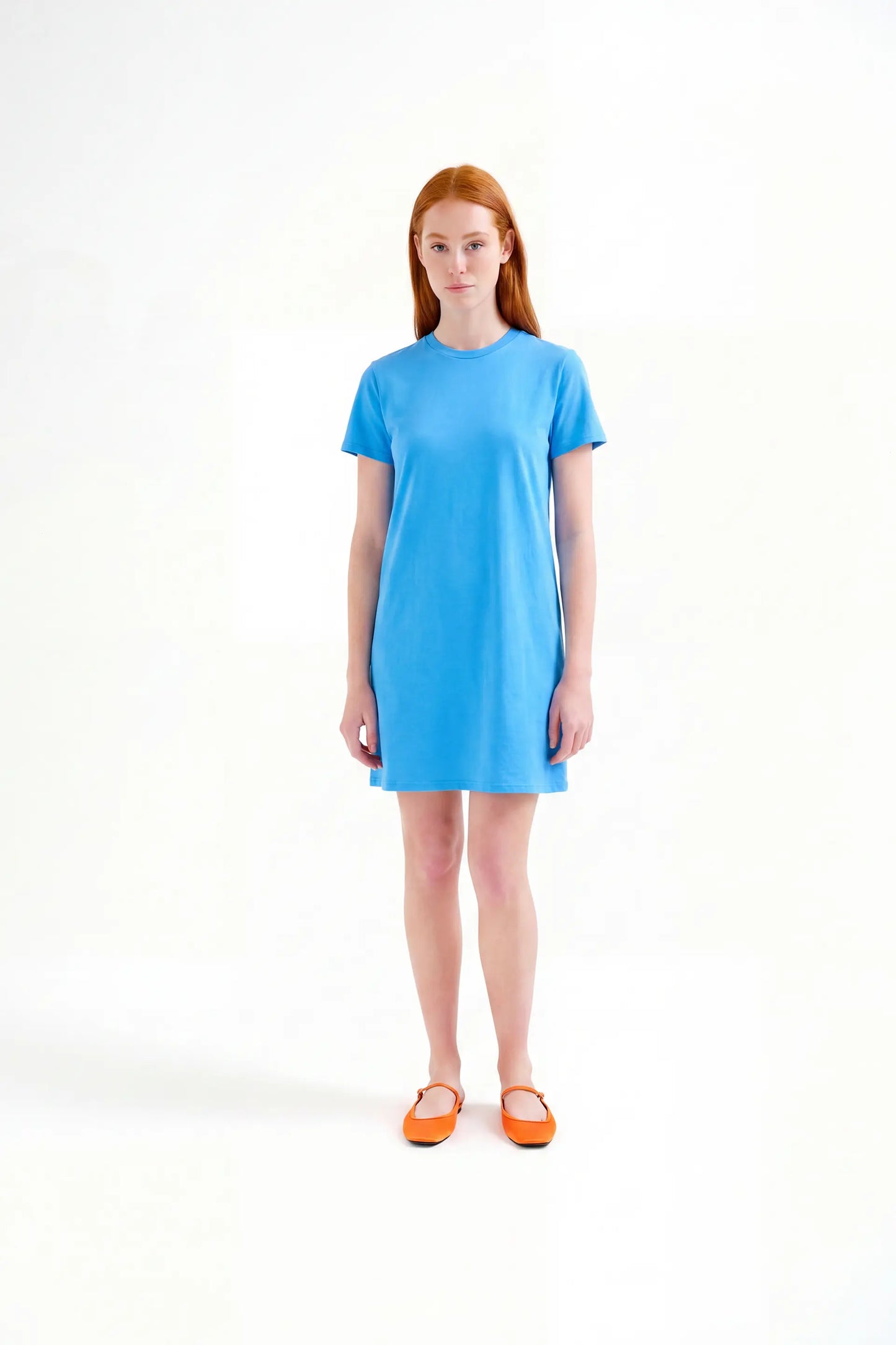 Vestido corto 100% algodón azul
