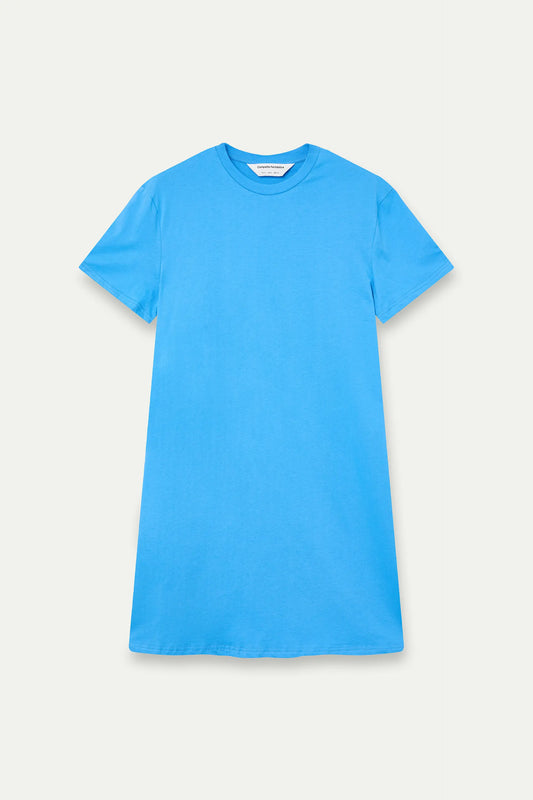 Vestido corto 100% algodón azul