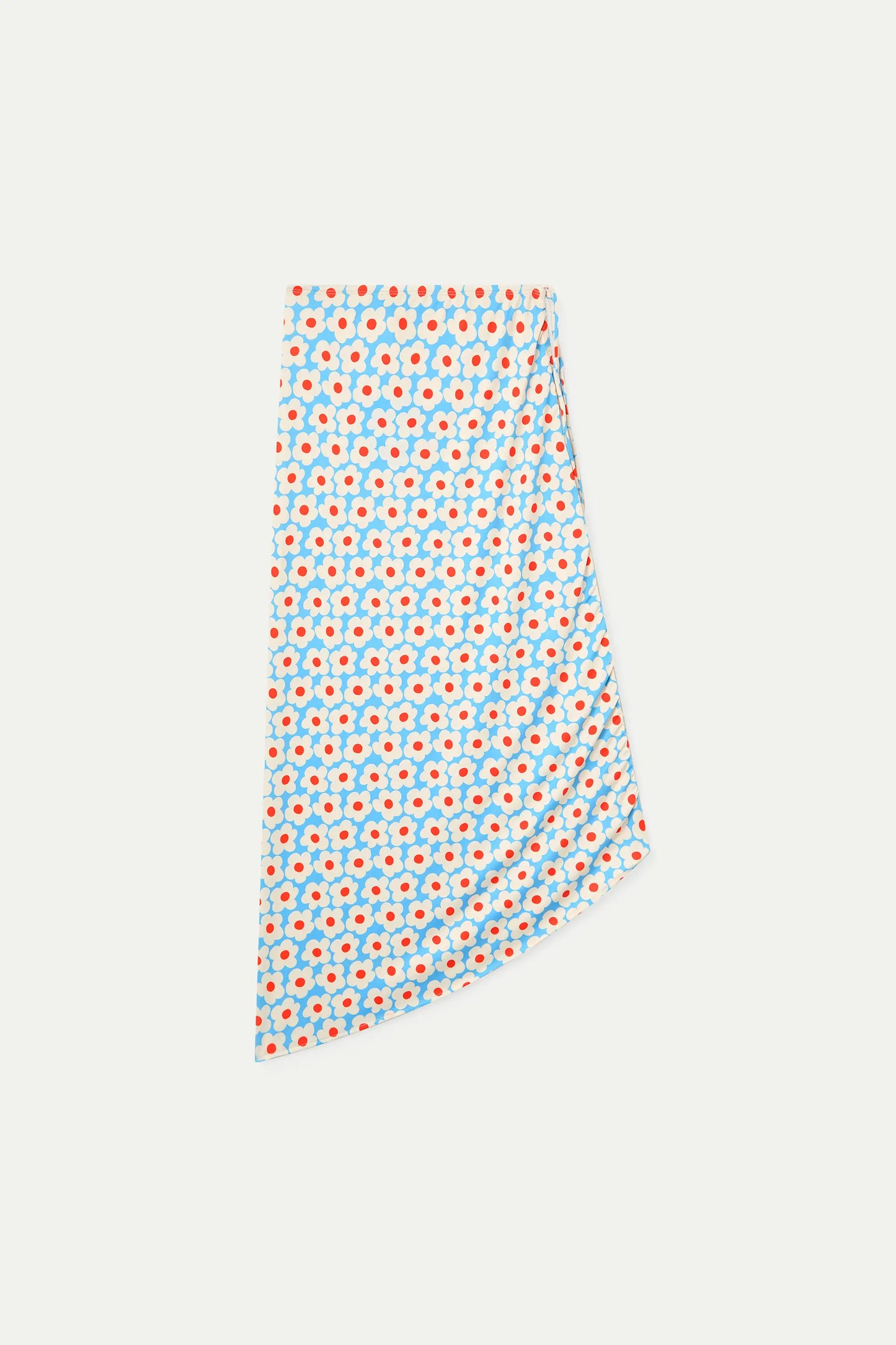 Popcorn print midi skirt